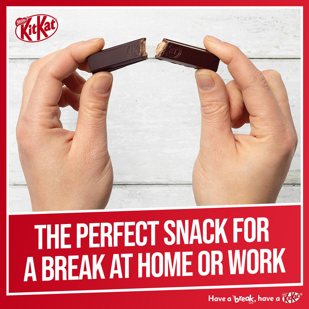 KitKat 2 Finger Dark Chocolate Biscuit Bars – 8 Pack (8 x 20.7 g) | Crisp Wafer & Smooth Dark Chocolate Snack