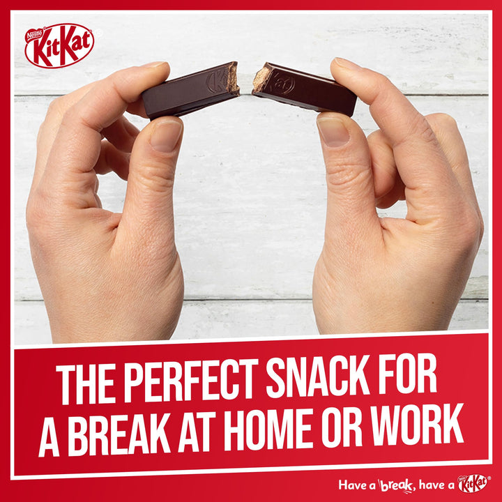 KitKat 2 Finger Dark Chocolate Biscuit Bars – 8 Pack (8 x 20.7 g) | Crisp Wafer & Smooth Dark Chocolate Snack
