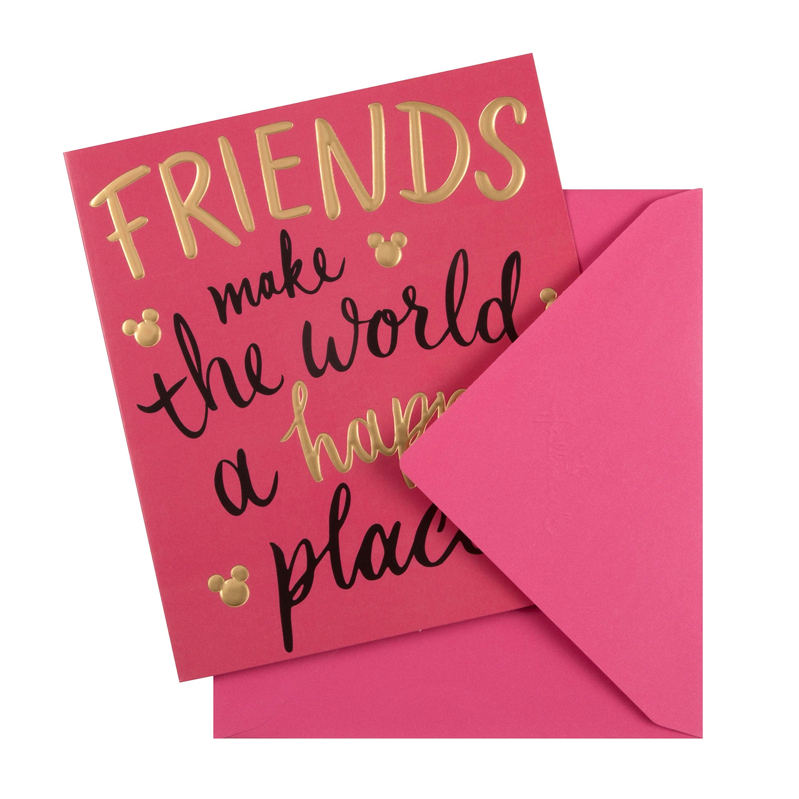 Hallmark Disney Mickey Mouse Birthday Card for Friend with Gold Foil and Embossing | 18cm x 16cm 2