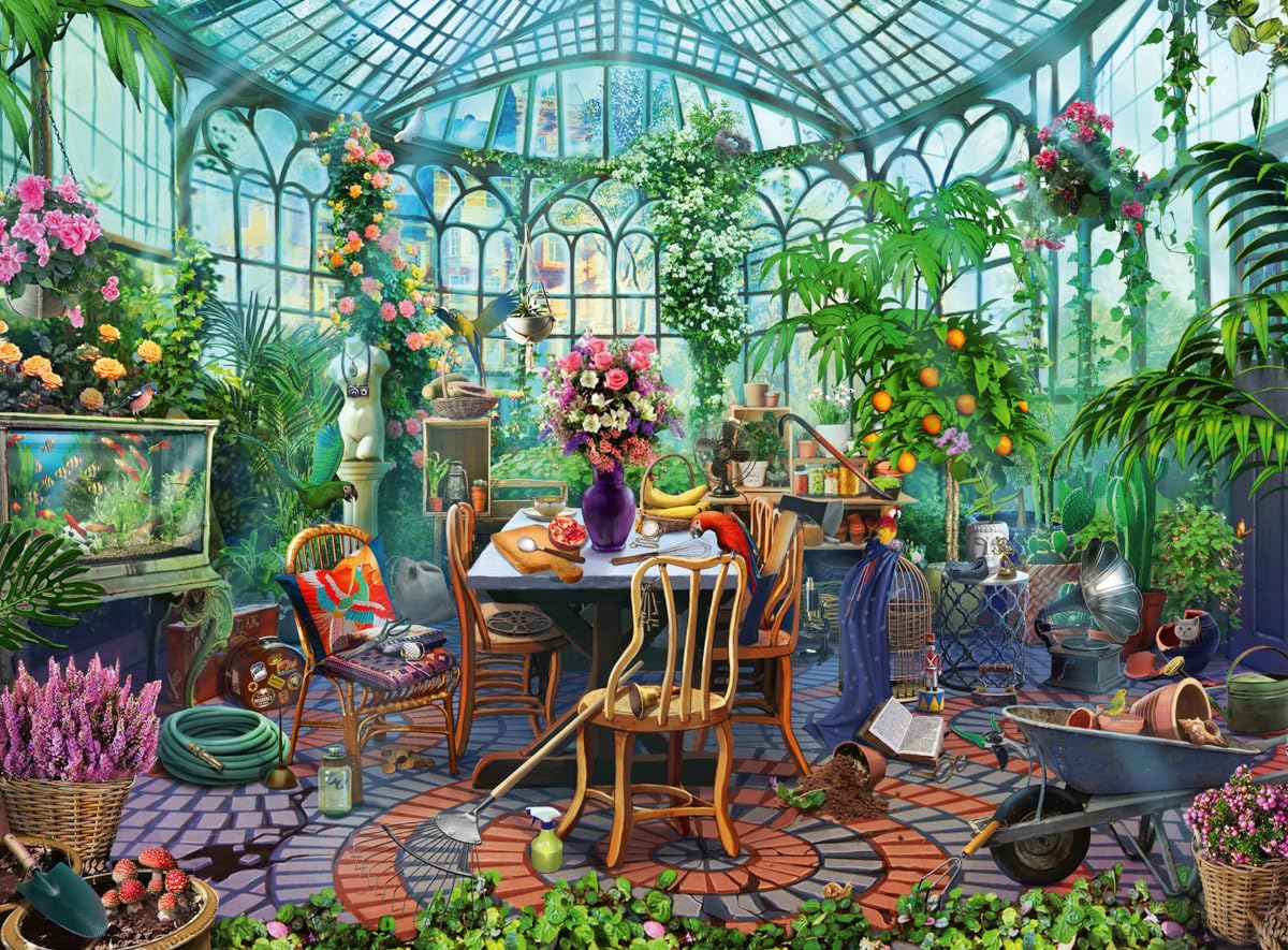 Ravensburger Morning in the Greenhouse Jigsaw Puzzle - 500 Pieces for Ages 10+