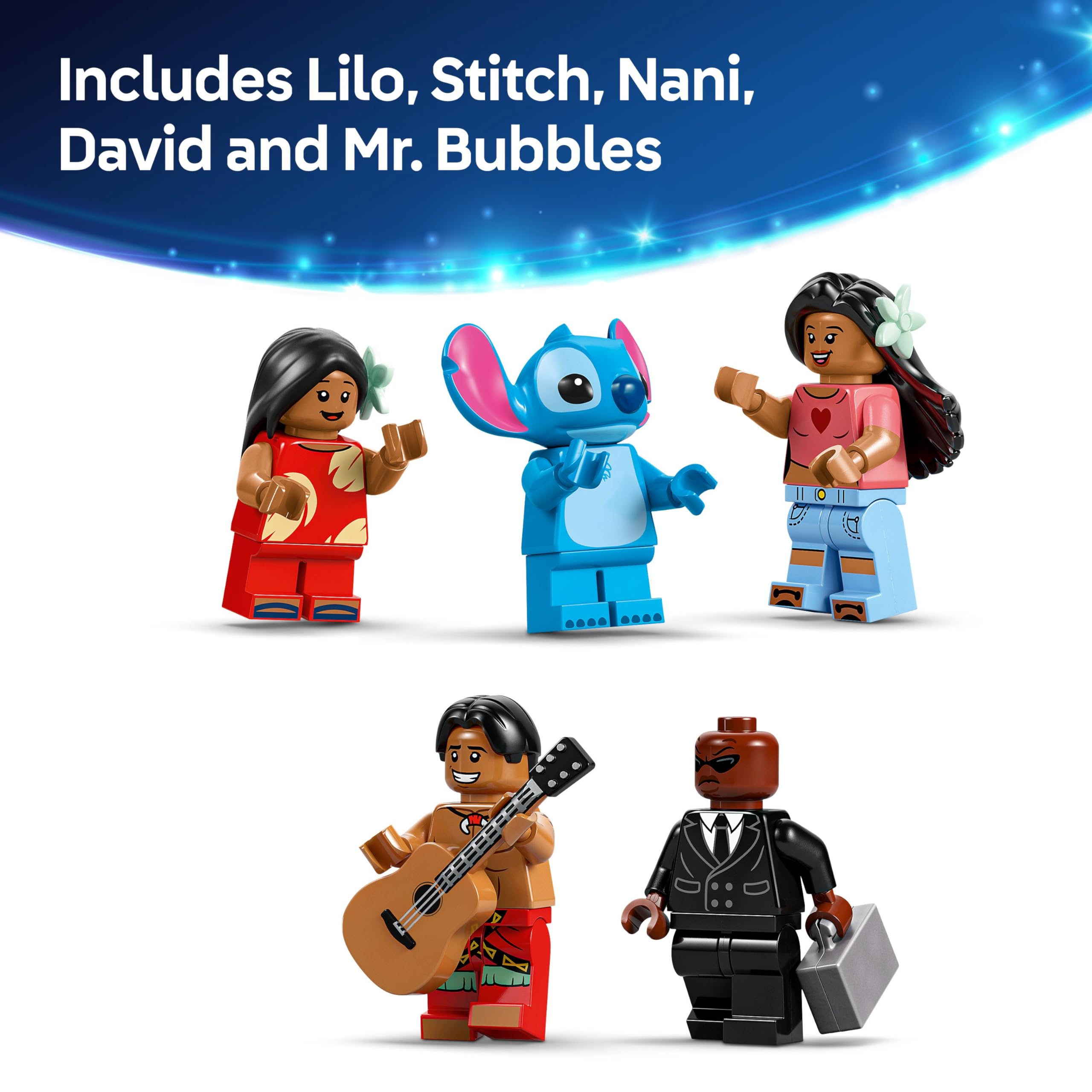 LEGO Disney Lilo and Stitch Beach House Building Toy - 6 Rooms, Observatory, 5 Minifigures, 834 Pieces 6