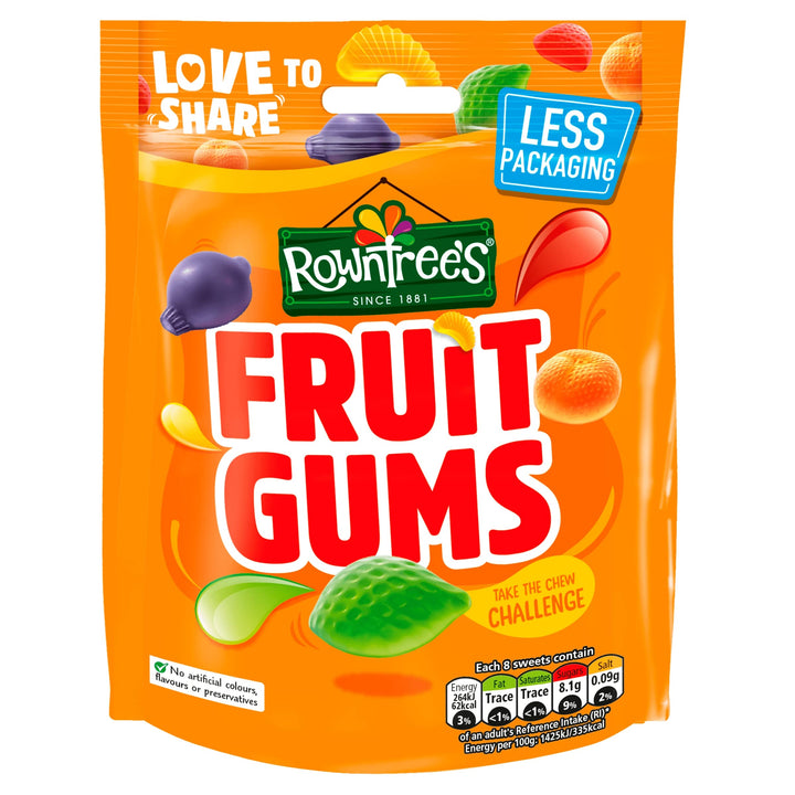 Rowntree's Fruit Gums Sweets Sharing Pouch, 150g
