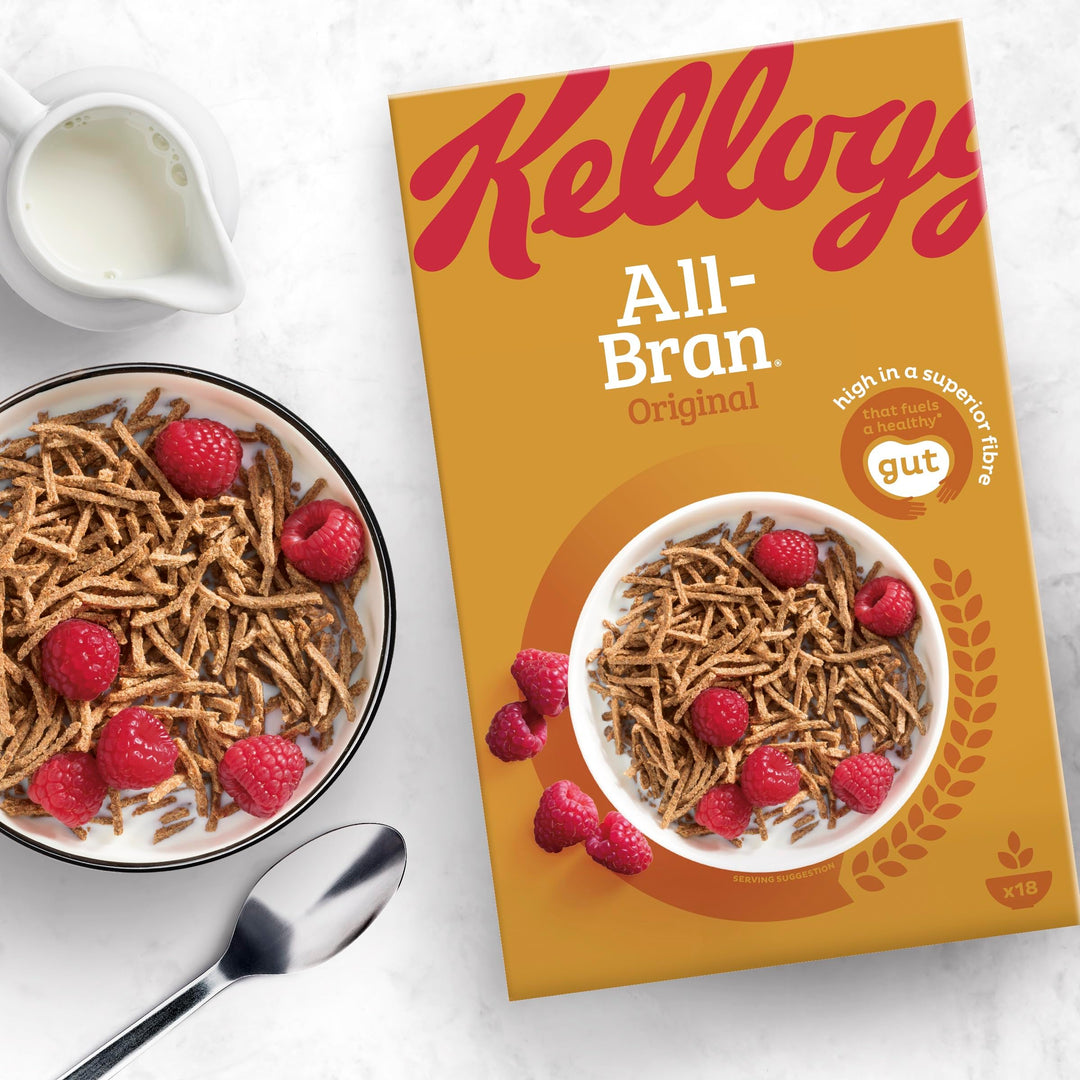 Kellogg's All-Bran Breakfast Cereal Box, 750g - High Fibre Whole Grain Cereal with Natural Wheat Bran