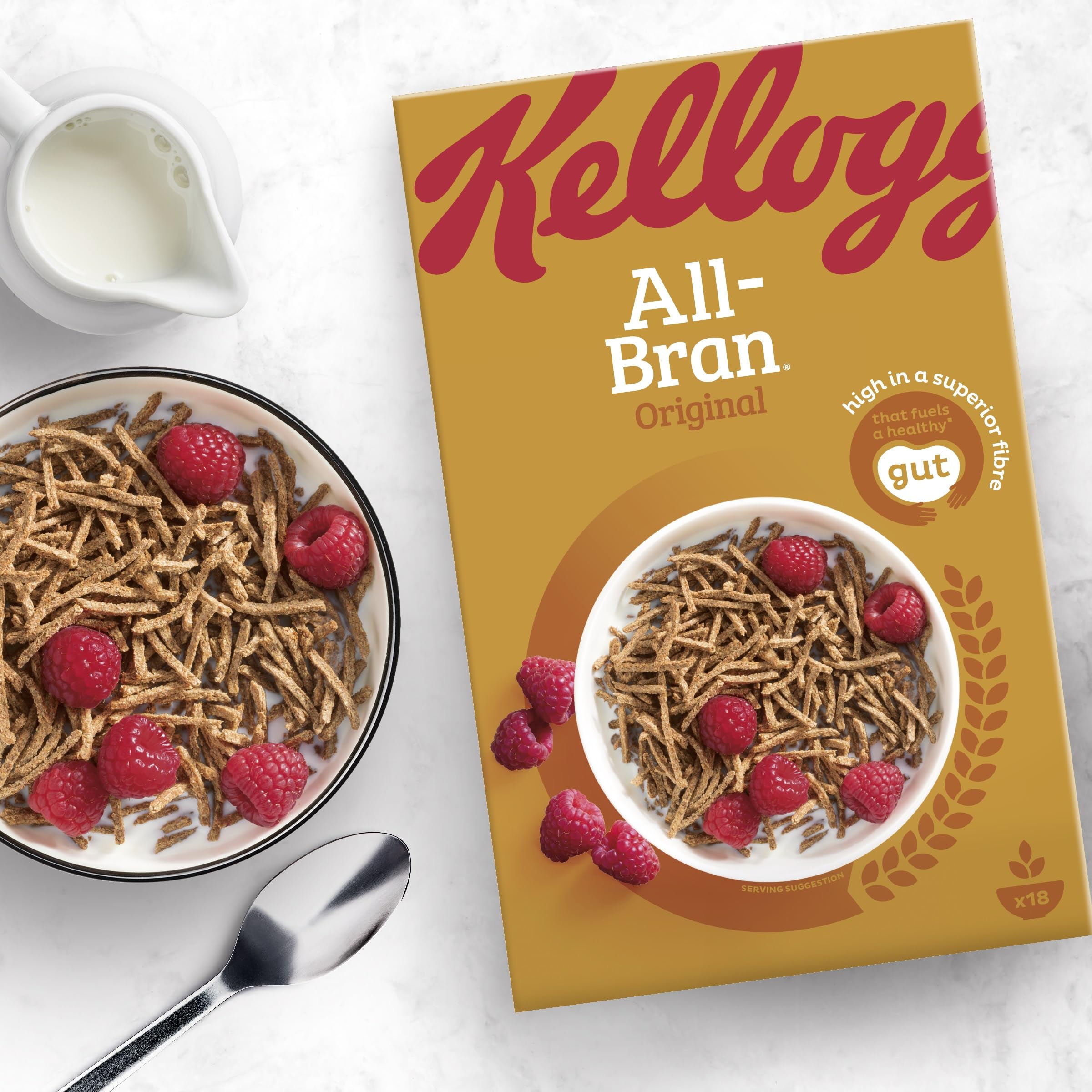 Kellogg's All-Bran Breakfast Cereal Box, 750g - High Fibre Whole Grain Cereal with Natural Wheat Bran 4