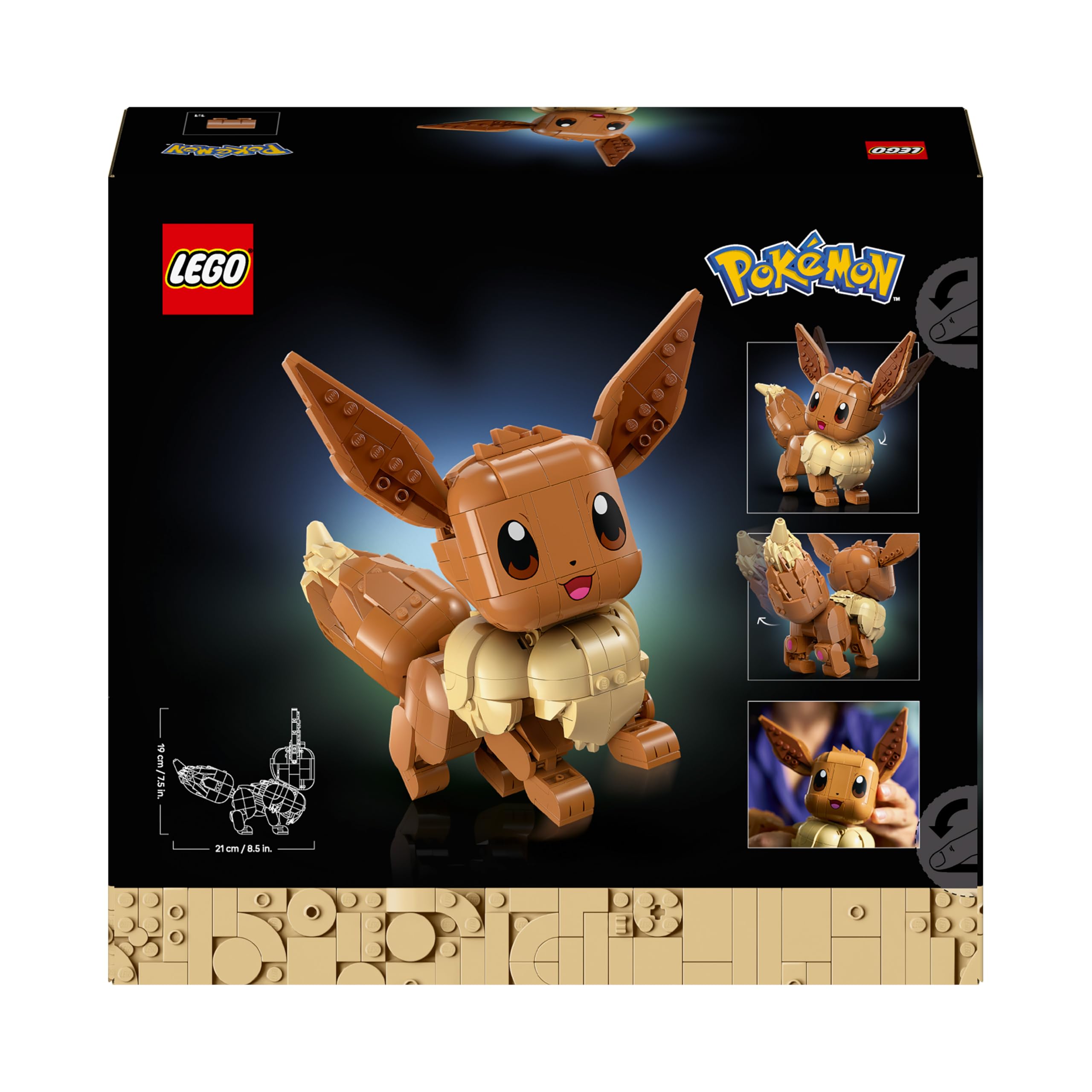 LEGO Pokémon Eevee Figure Building Set 72151 for Adults | 587 Pieces | Posable 8