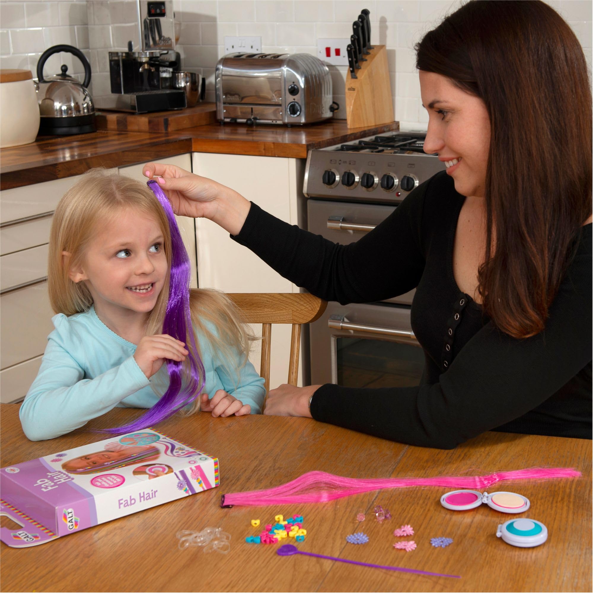 Galt Fab Hair - Hair Chalk Kit and Extensions for Children Ages 6+ 2