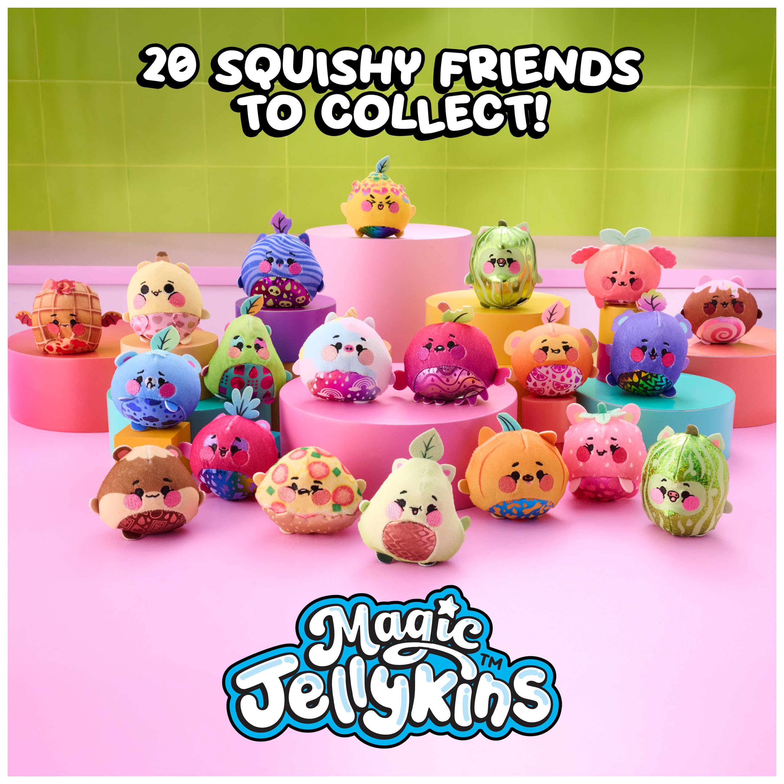 Magic Jellykins Surprise Plush Jar 2-Pack - Water Activated Transforming Squishy Toy | 7.6 cm 8