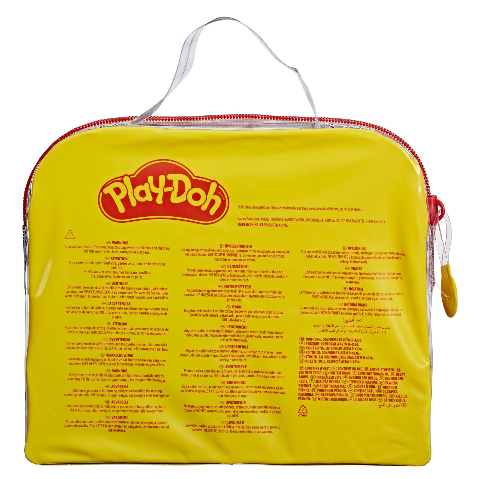 Play-Doh Starter Set - 9 Tools, 4 Colors, Reusable Travel Bag for Kids 3+ 5