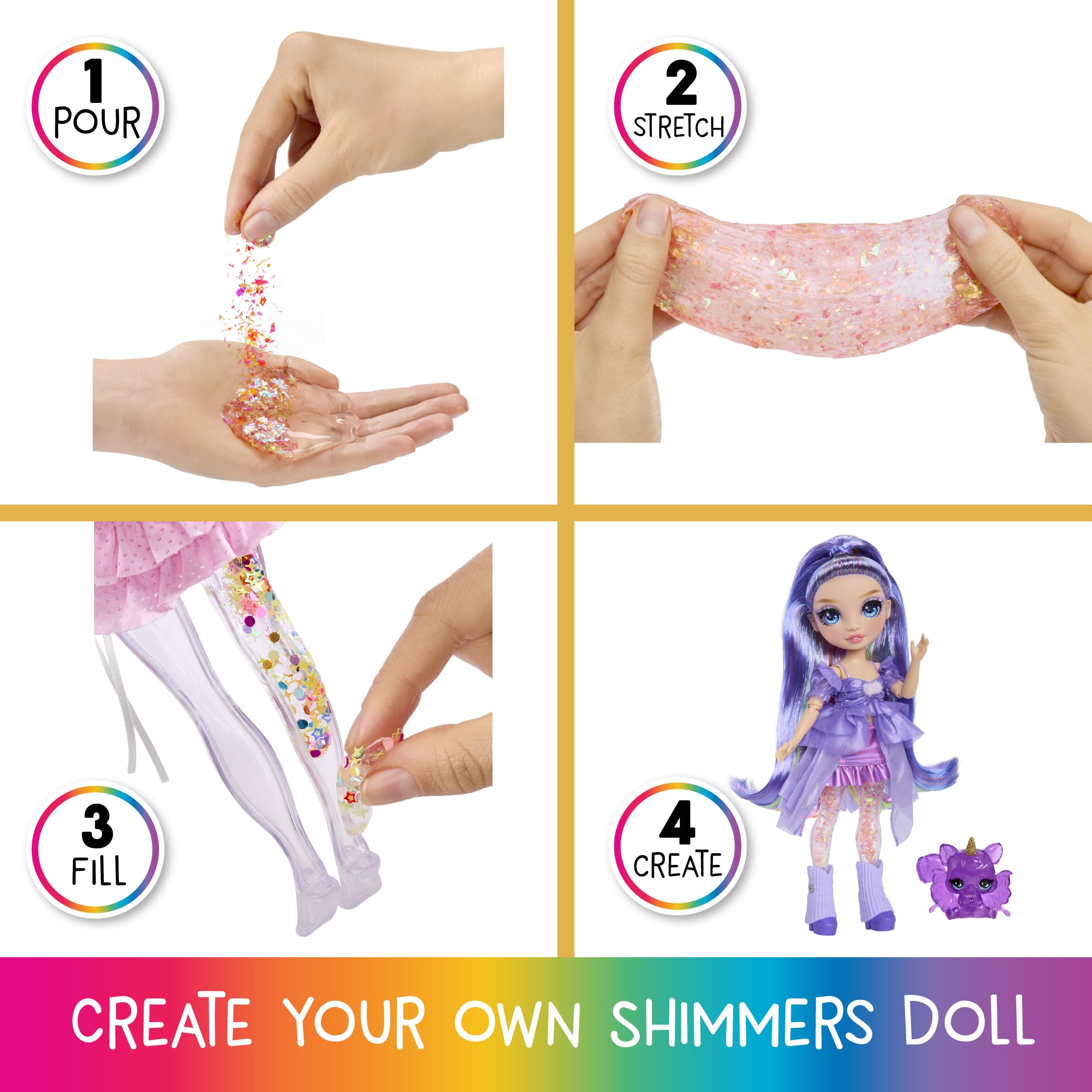 Rainbow High Rainbow Shimmers with Slime - Violet Fashion Doll - 28cm Playset 5