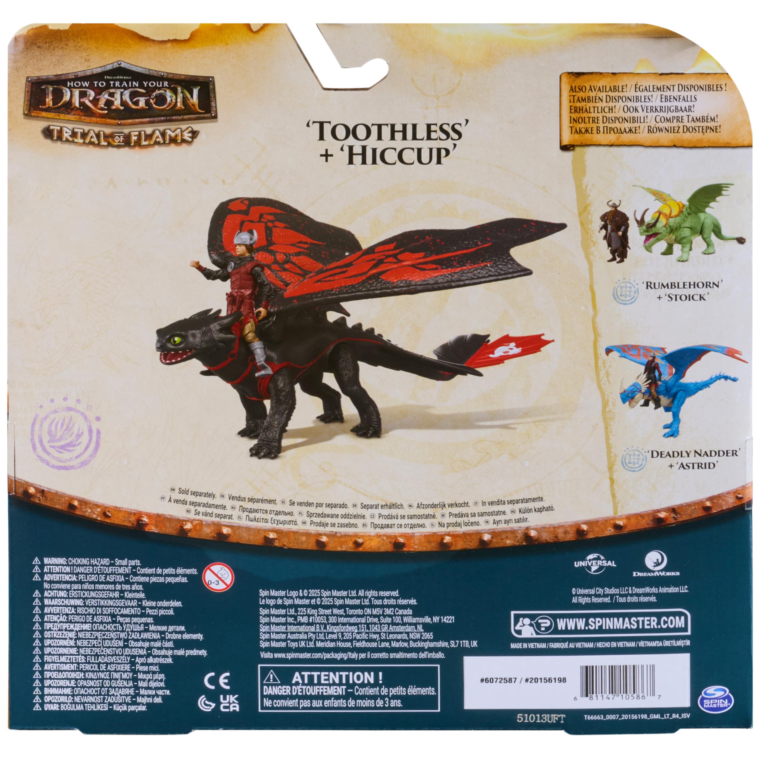 Dreamworks Dragons Toothless & Hiccup Action Figure | 10 Inches | Ages 4+ | Multicolor 9