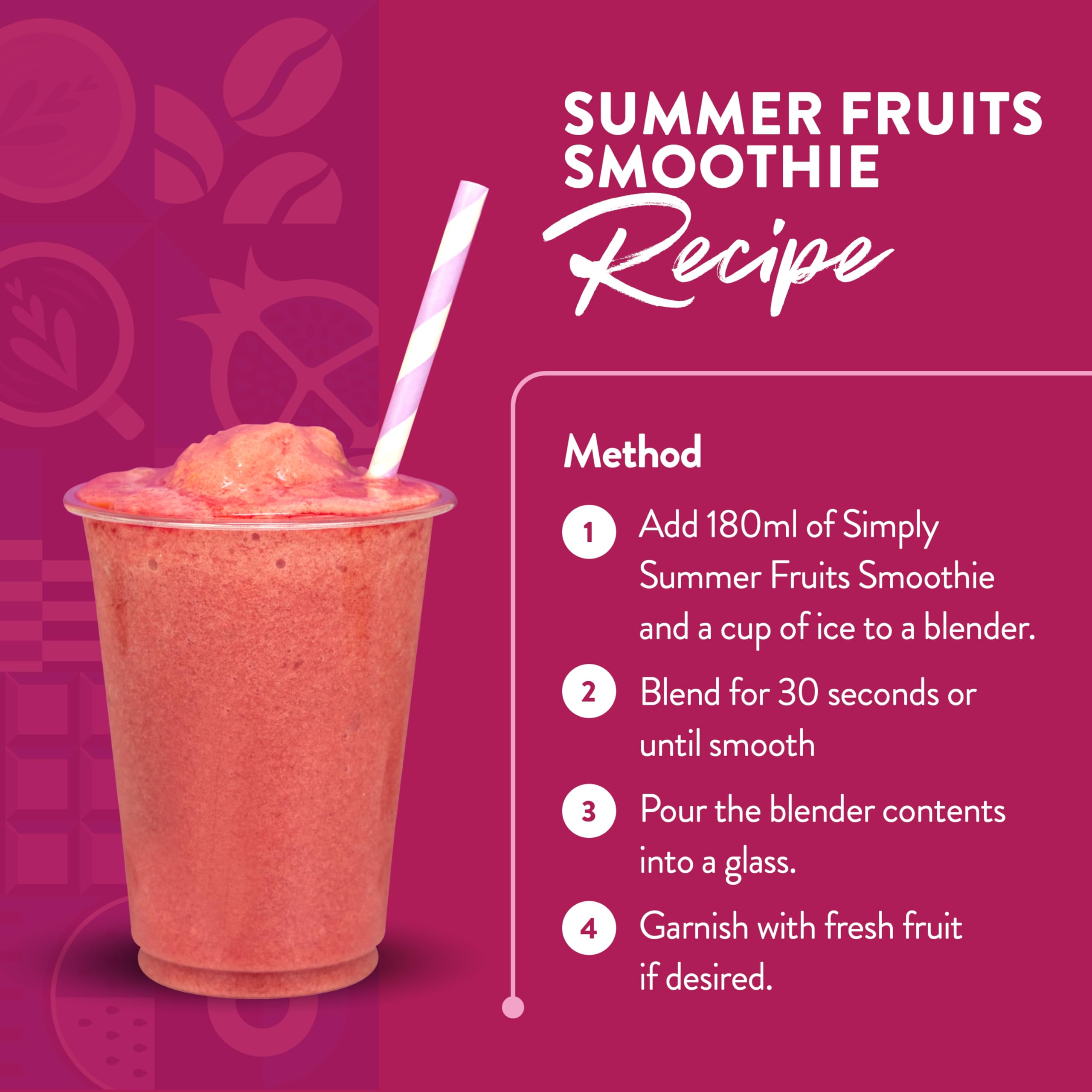 Simply Summer Fruits Smoothie Concentrate - Vegan, Gluten-Free Blendable Mix | 1L 5