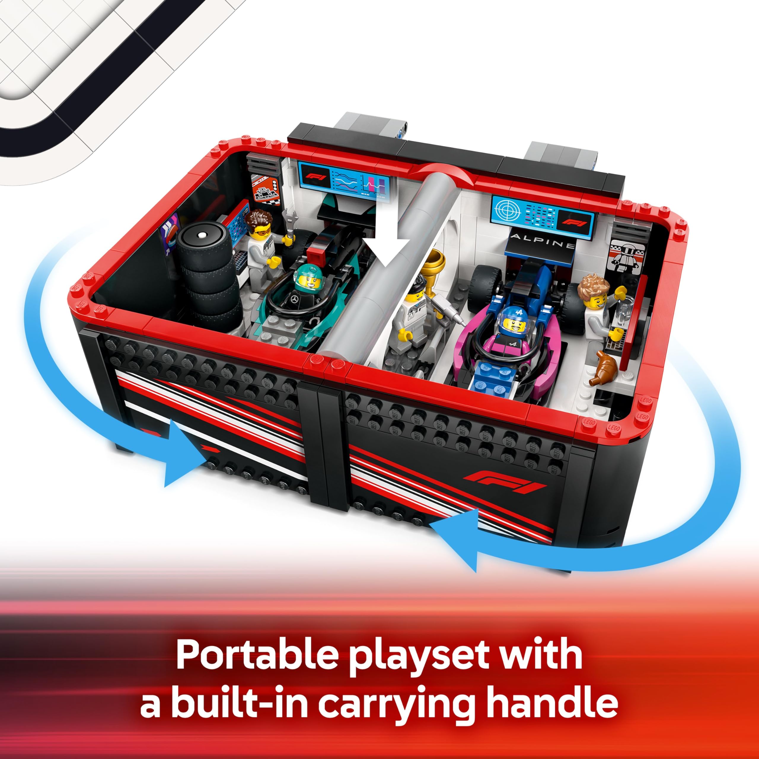 LEGO City F1 Garage & Mercedes-AMG & Alpine Cars - Building Playset for Kids 7+ 10