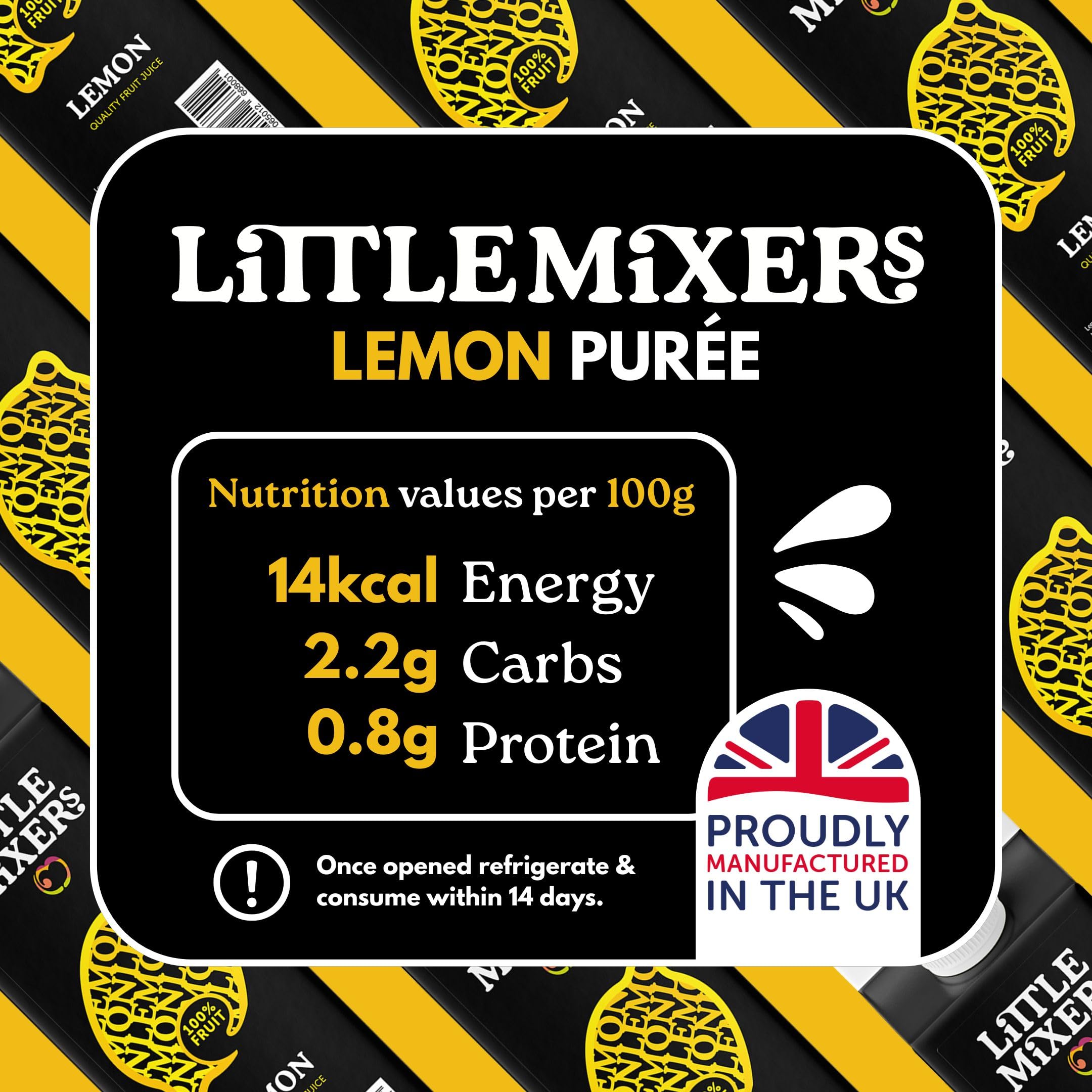 LITTLE MIXERS Quality 100% Pure Lemon Juice for Cocktails & Desserts | 1 Litre Carton 3