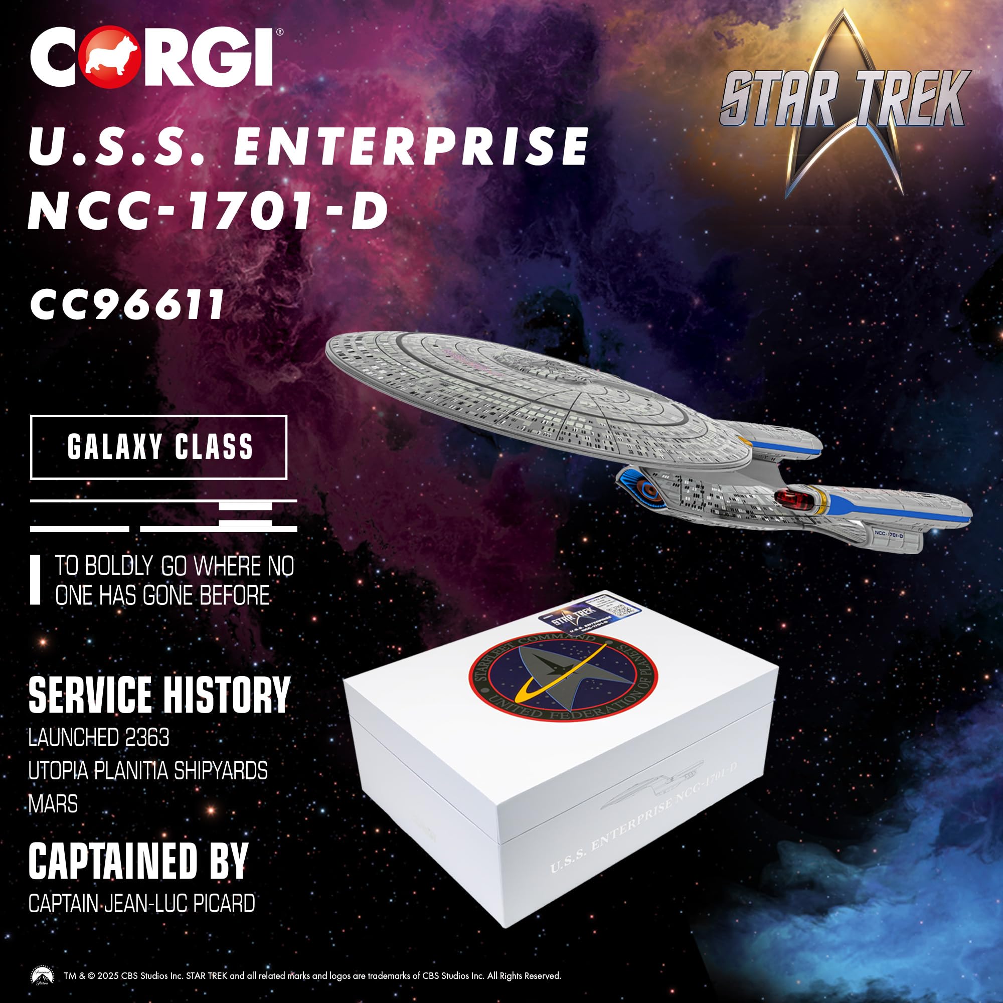 Corgi Diecast USS Enterprise NCC-1701-D Star Trek Spaceship Model - Collectible Sci-Fi Space Craft for Adults 7