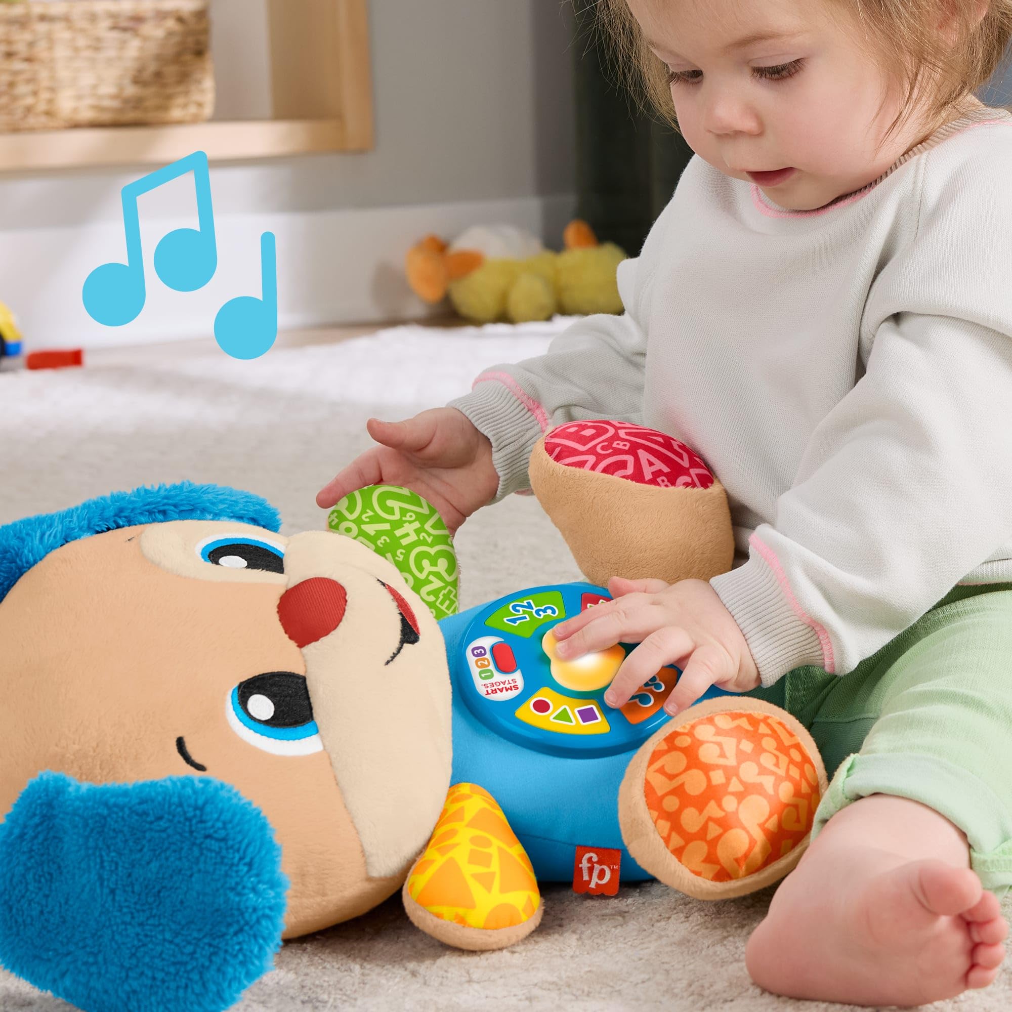 Fisher-Price Laugh & Learn Smart Stages Puppy - Musical Plush Learning Toy for Babies 6M+ 4