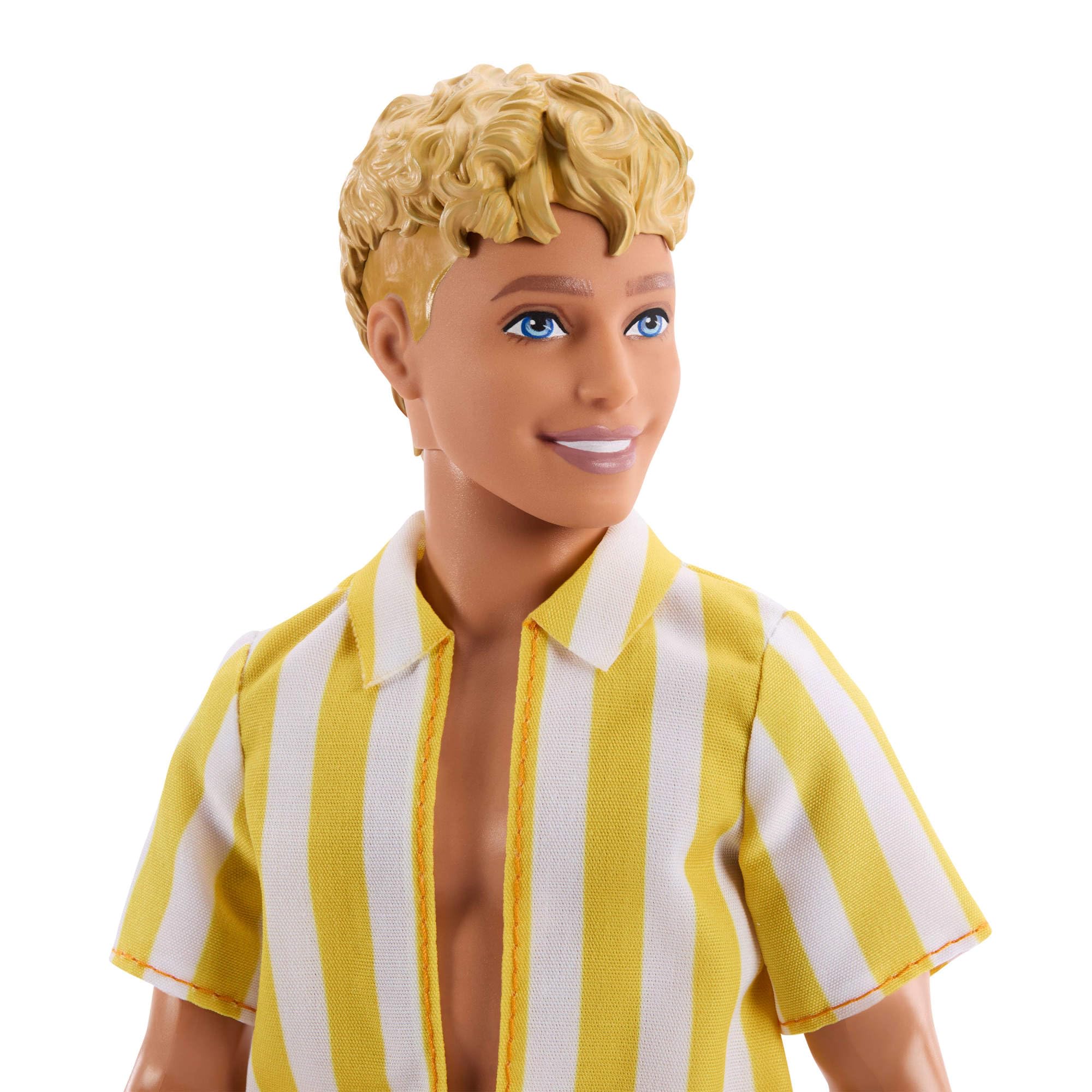 Barbie Fashionistas Doll - Ken Doll #252 with Blond Mullet Hair | Orange & Striped Outfit | Model JJN66 2