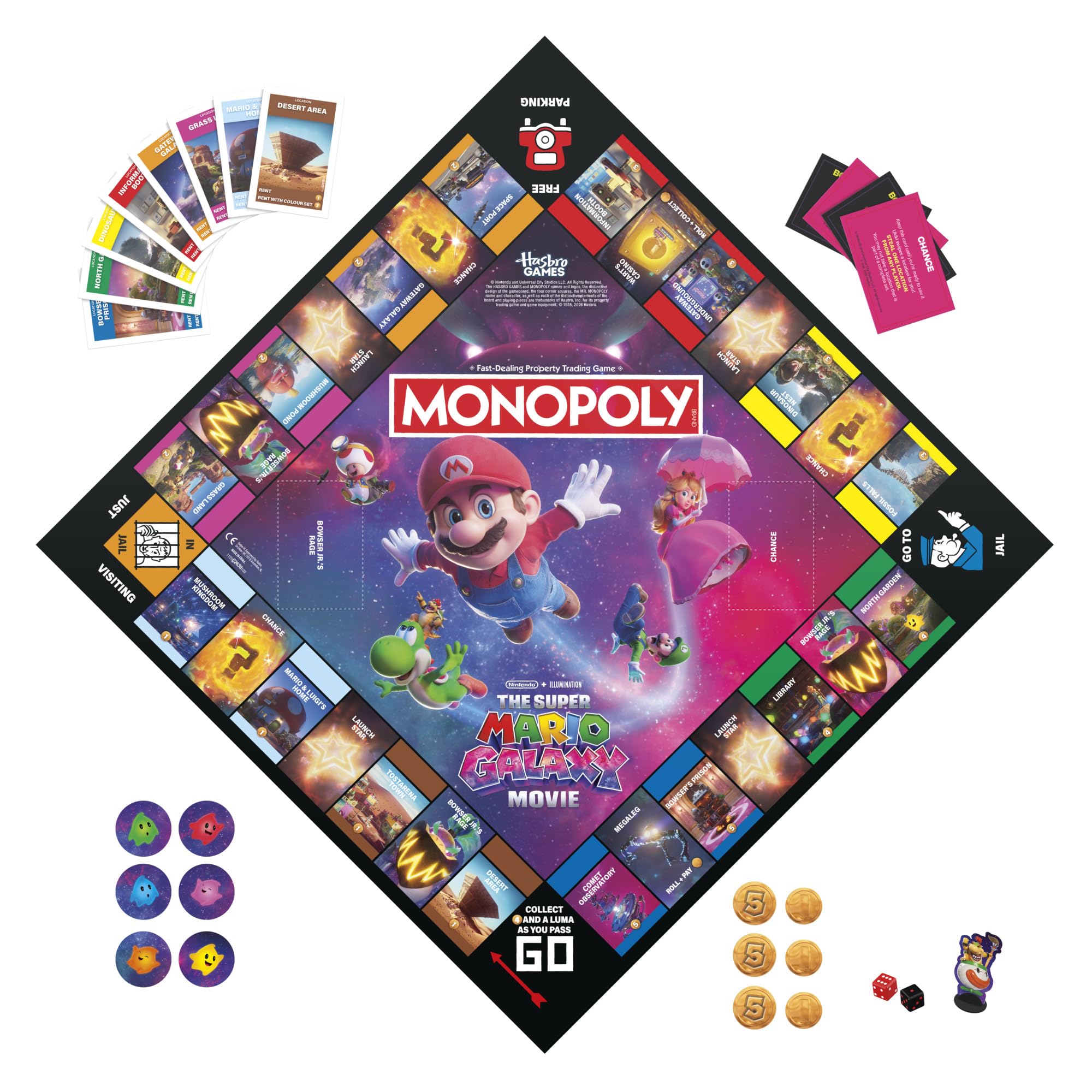 Monopoly: The Super Mario Galaxy Movie Edition Board Game - Family Fun for Ages 8+ | 2-6 Players 4