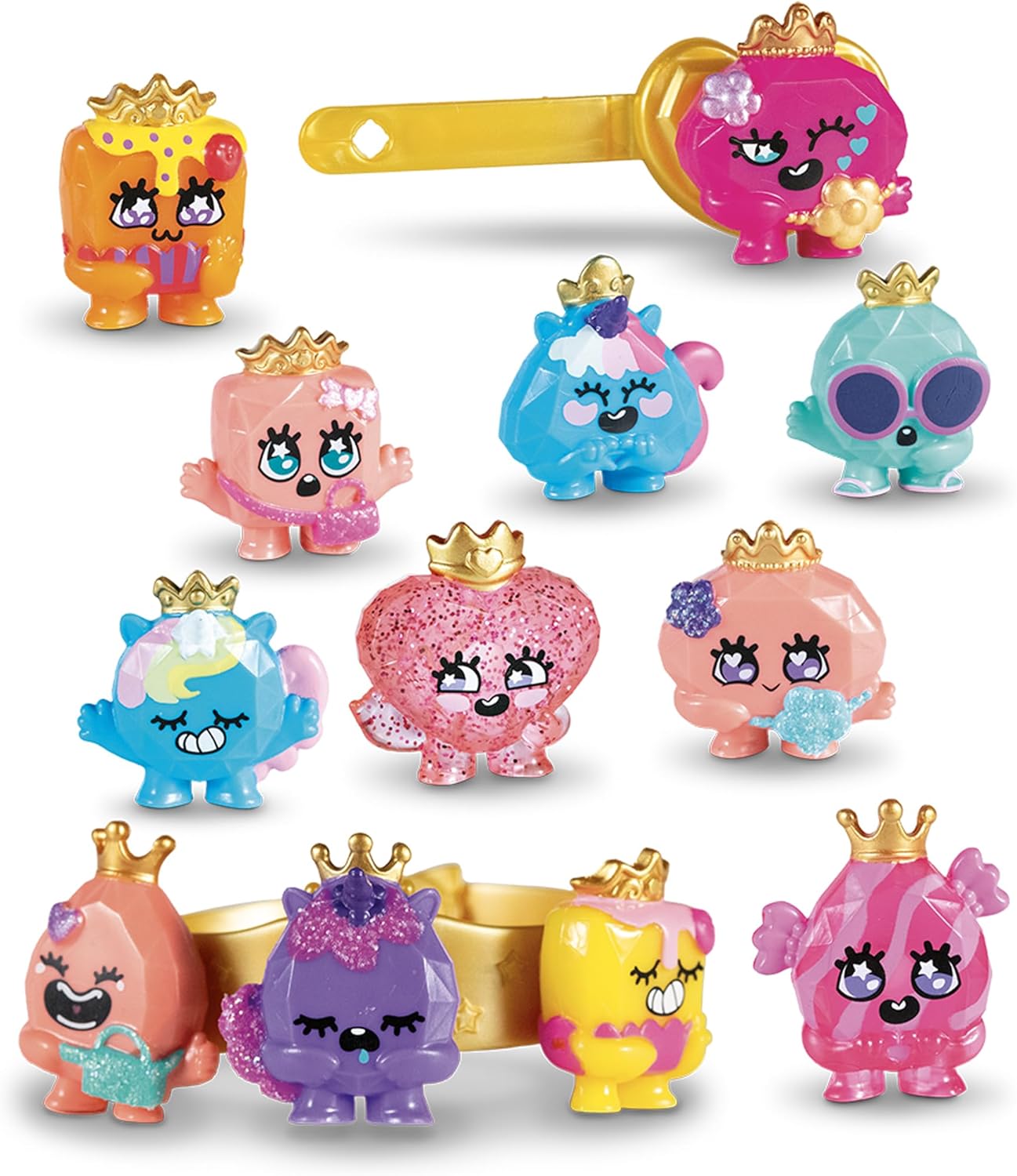 Bandai Pinky Promise The Royals 12 Pack - Gemmy Friends Collectible Set with Bracelet & Hair Clip 11