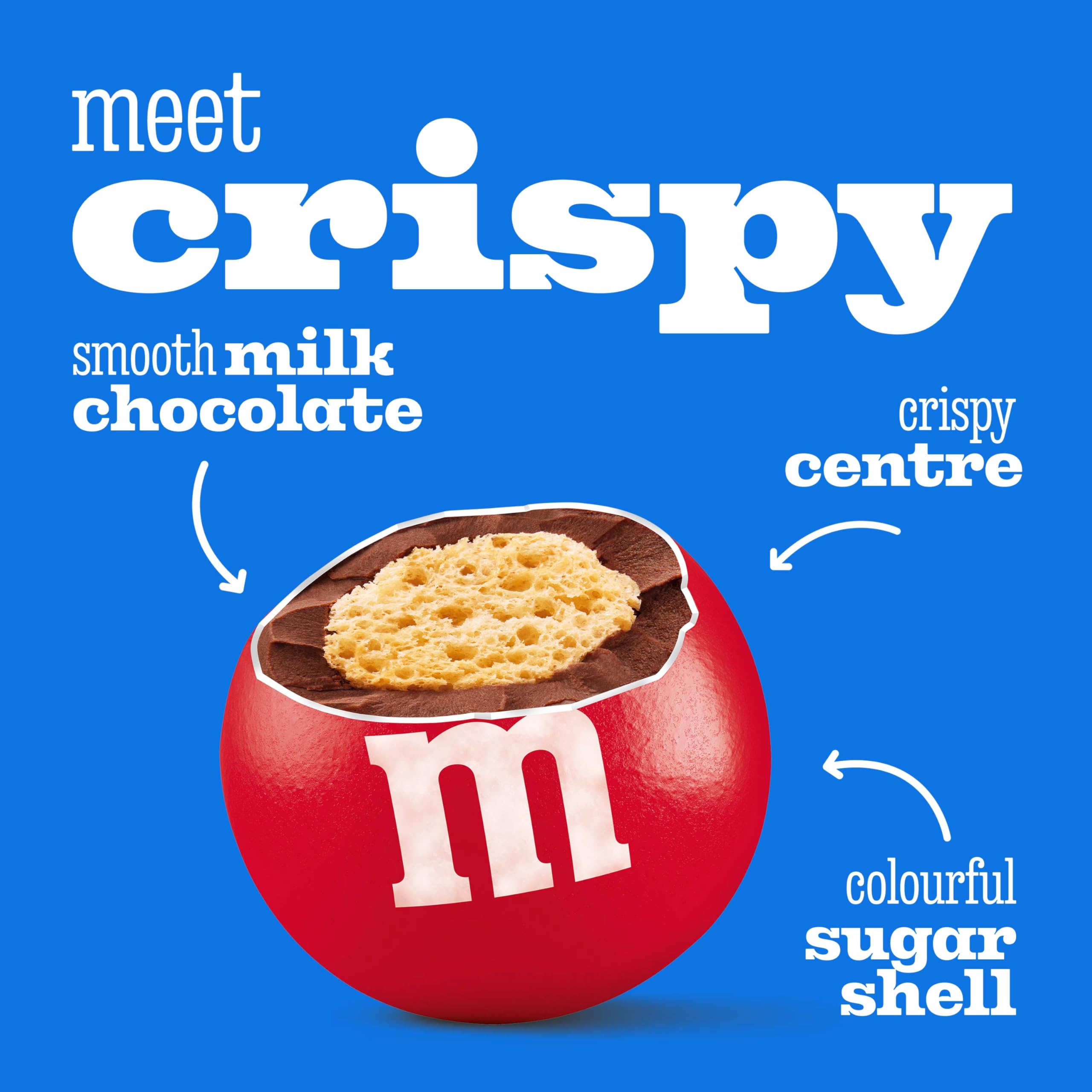 M&M's Crispy Chocolate Party Bag - Crispy Puffed Rice Centre | 675g Bulk Bag 2