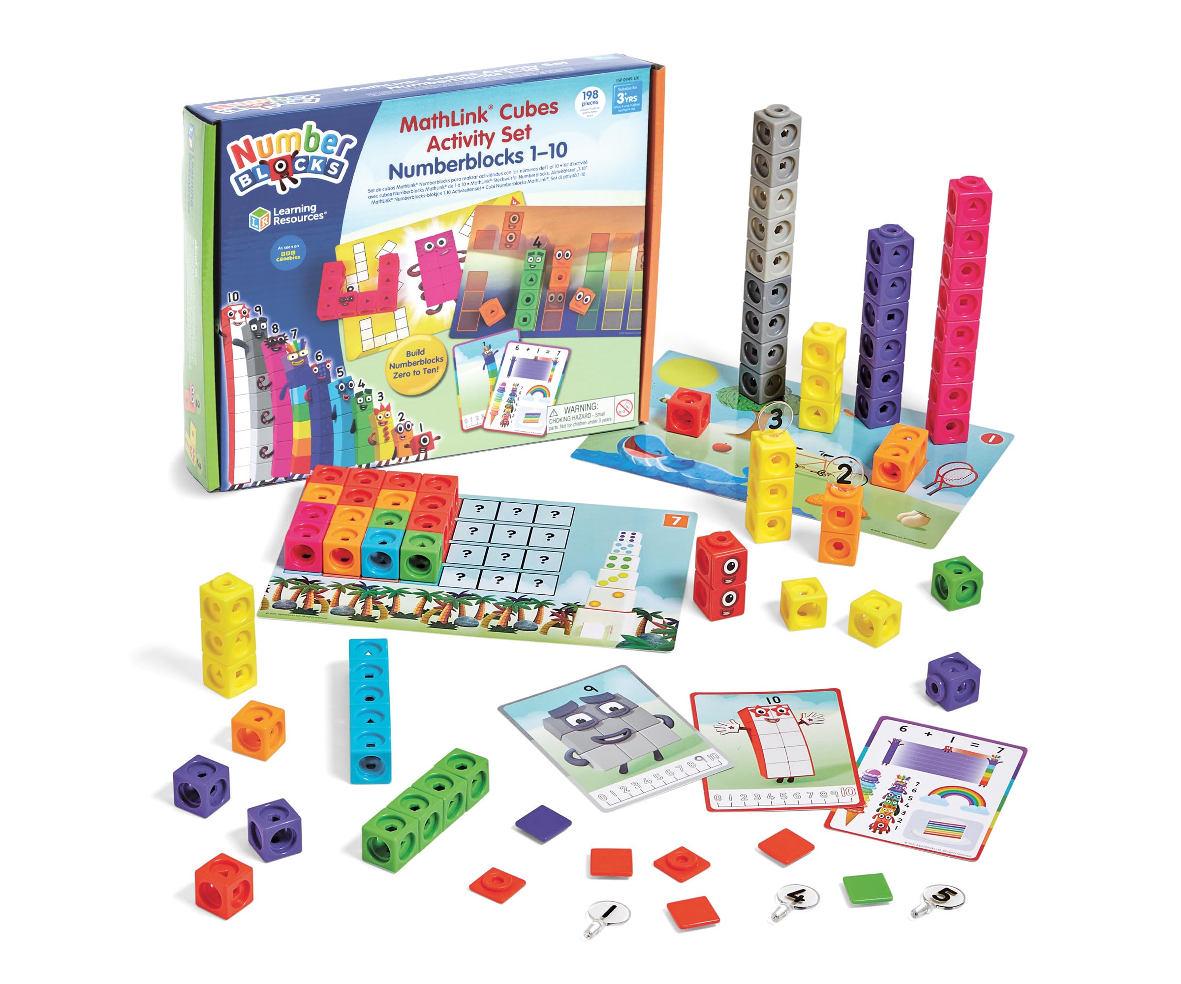 Learning Resources MathLink Cubes Numberblocks 1-10 Activity Set for Early Years Maths | Ages 3+