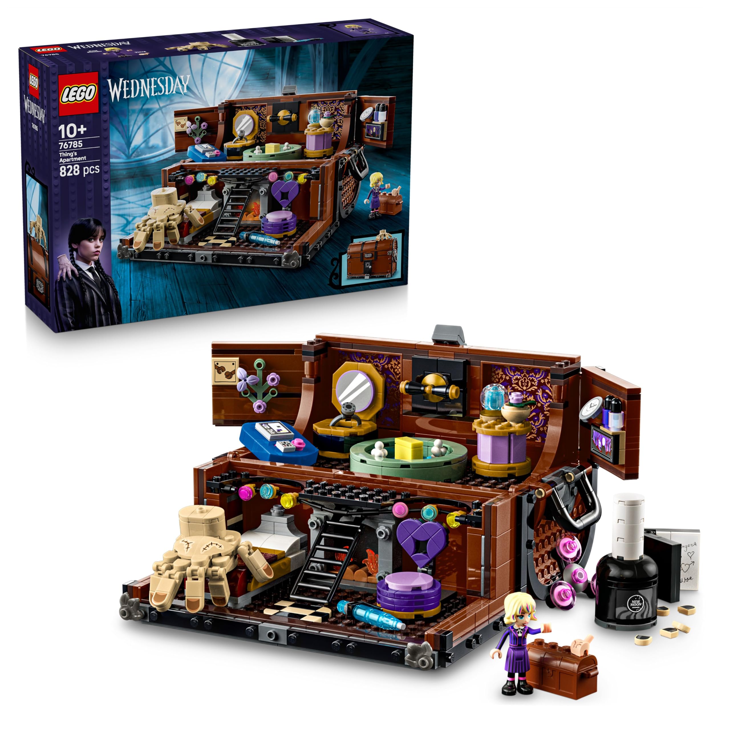 LEGO Wednesday Thing's Apartment - Play & Display Set with Enid Mini Doll 9