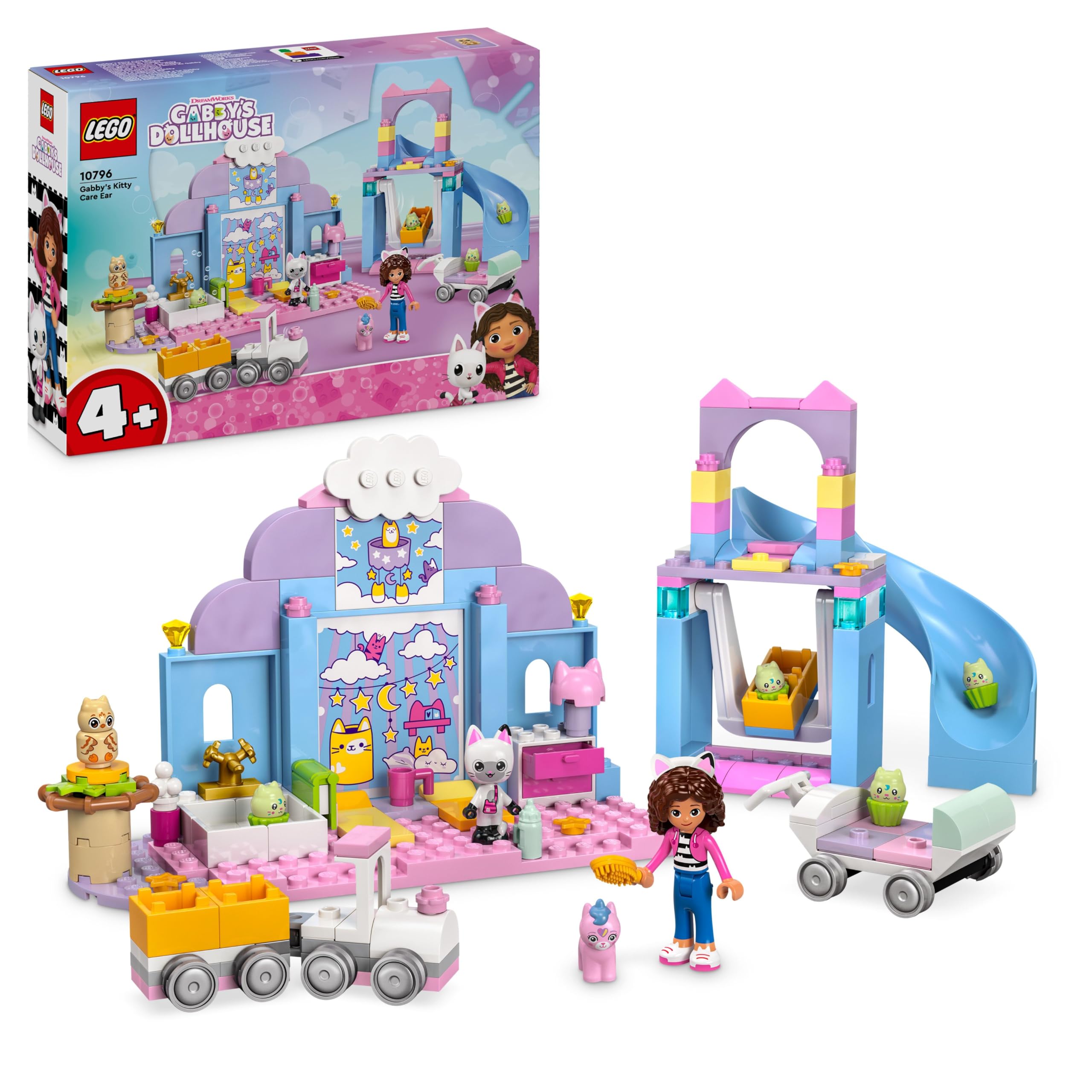 LEGO Gabby’s Dollhouse Gabby’s Kitty Care Ear Slide Playset - Building Toy for Kids 4+