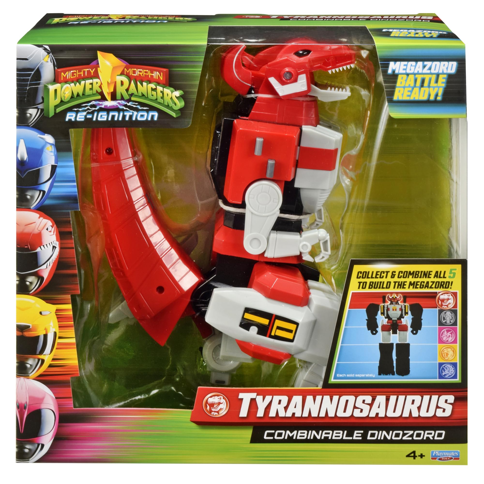 Power Rangers Mighty Morphin Re-Ignition Tyrannosaurus Deluxe Combinable Dinozord - Action Figure for Kids 1
