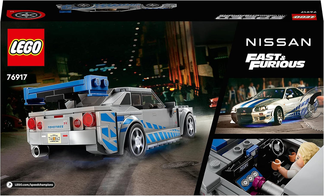 LEGO Speed Champions Nissan Skyline GT-R (R34) Race Car - 319-Piece Building Set for Ages 9+