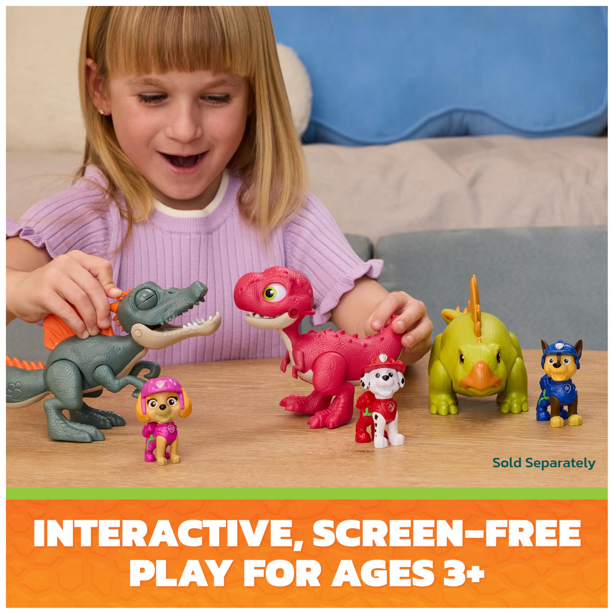 Paw Patrol Marshall Roaring Pup Pals Dino Movie Action Figure - Ages 3+ 6