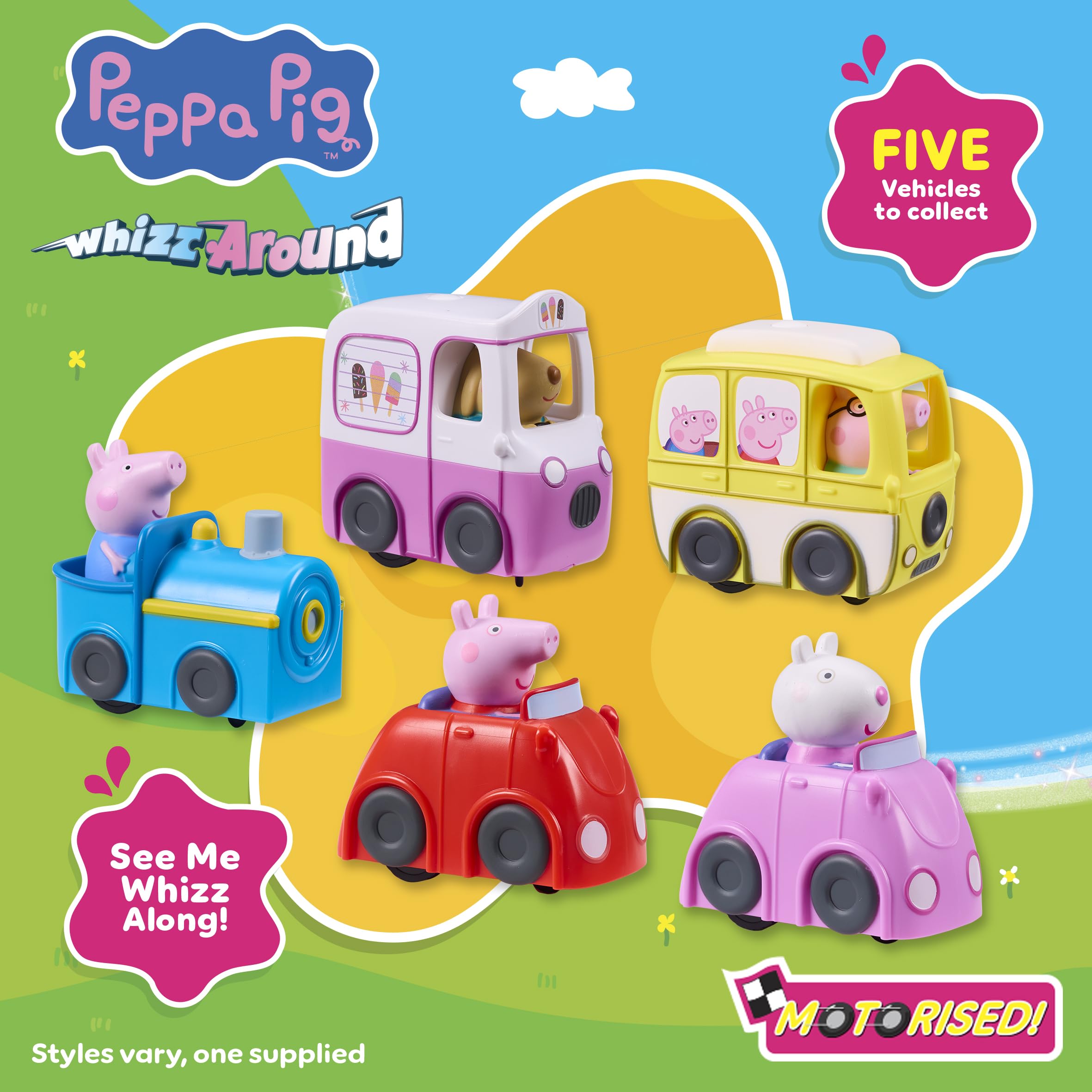 Peppa Pig Whizz Around Daddy Pig's Little Campervan - Motorised Vehicle for Toddlers 2+ 3