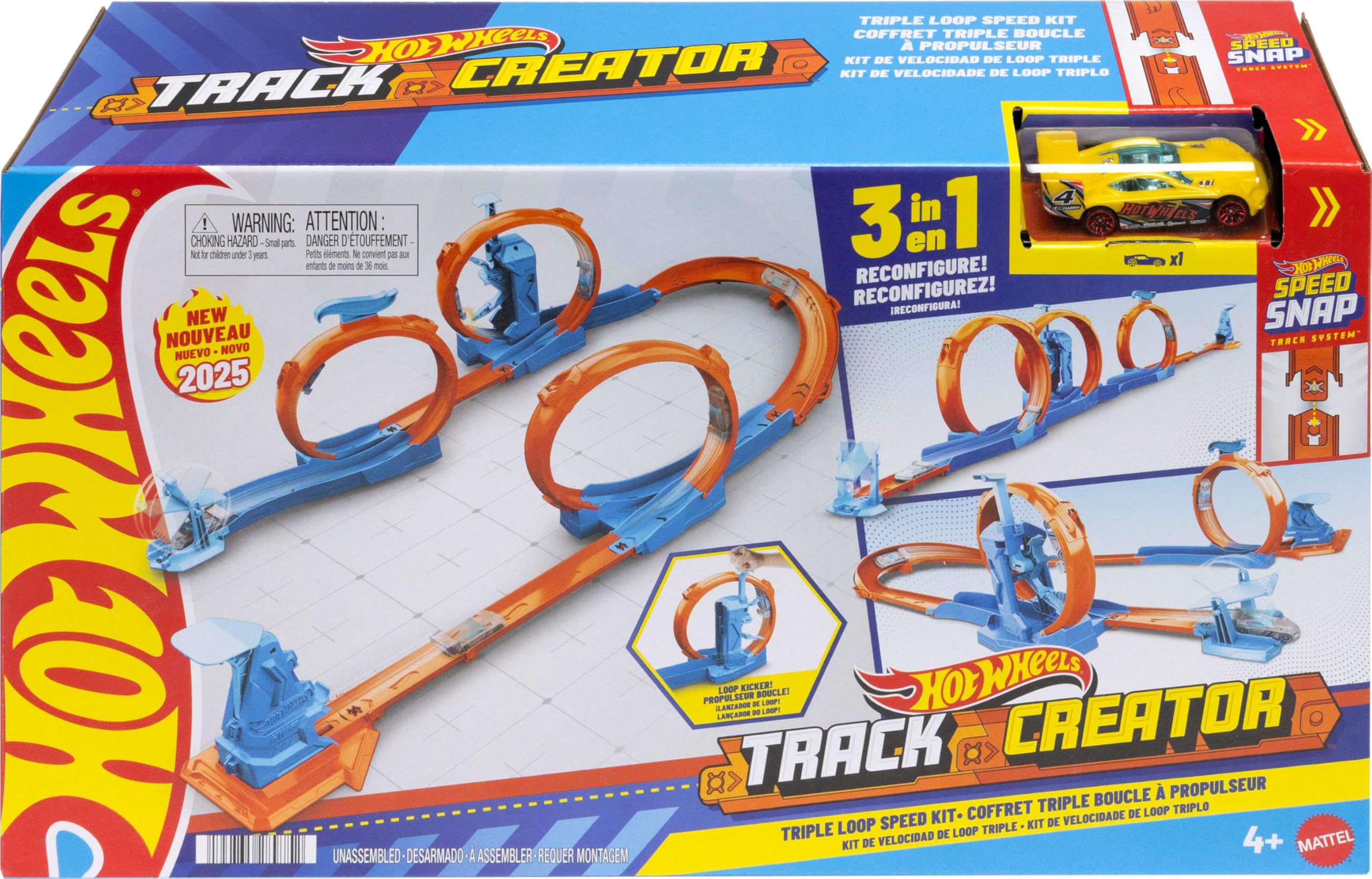 Hot Wheels Track Creator Triple Loop Pack - Stunt Racing Playset for Kids 4-7 1