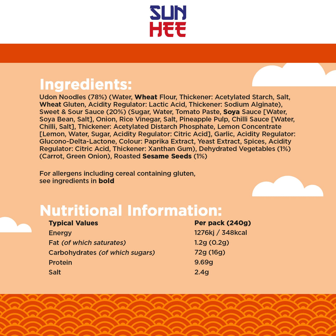 Sun Hee Sweet and Sour Udon Bowl 240g