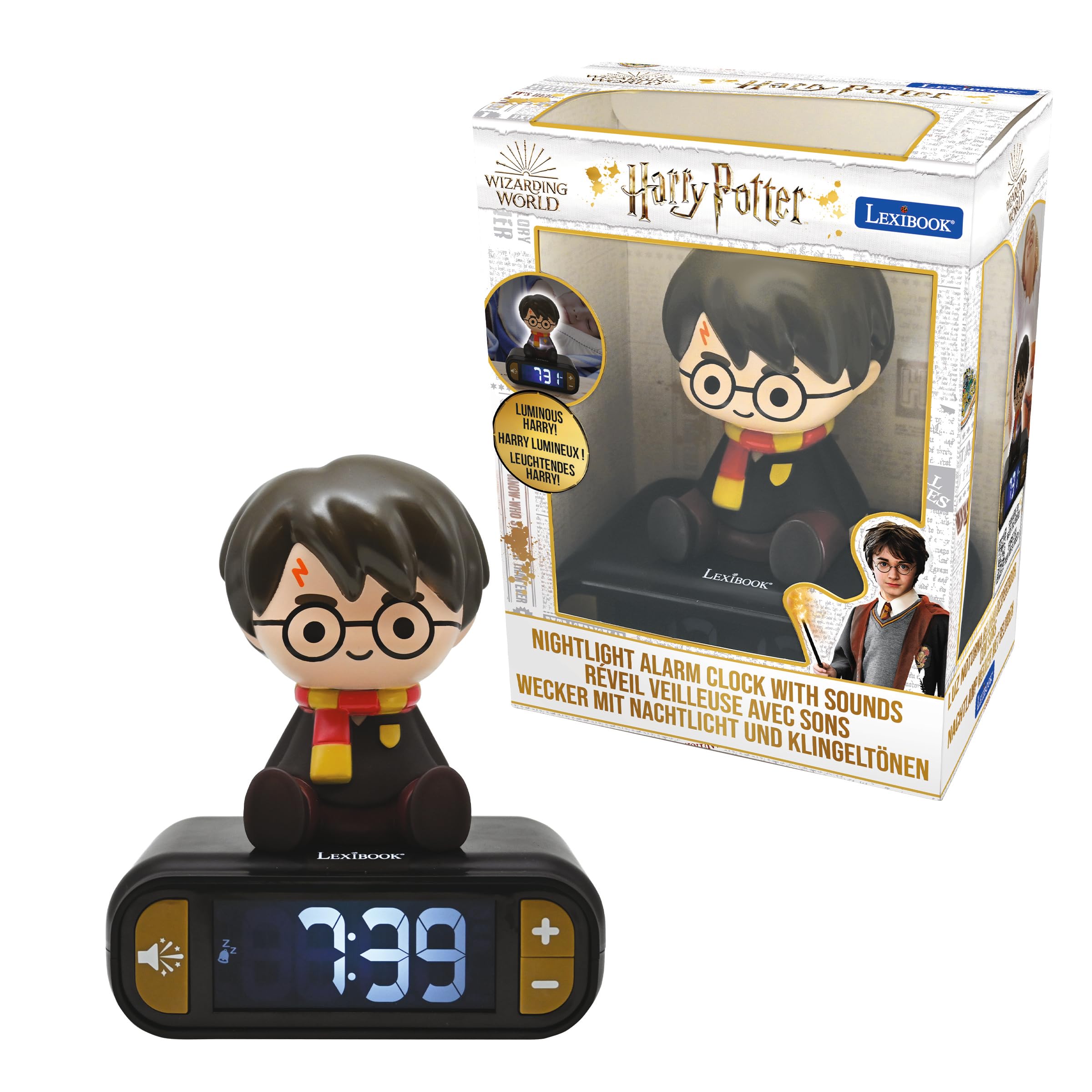LEXIBOOK Harry Potter Digital Alarm Clock with Night Light and Snooze Function 1