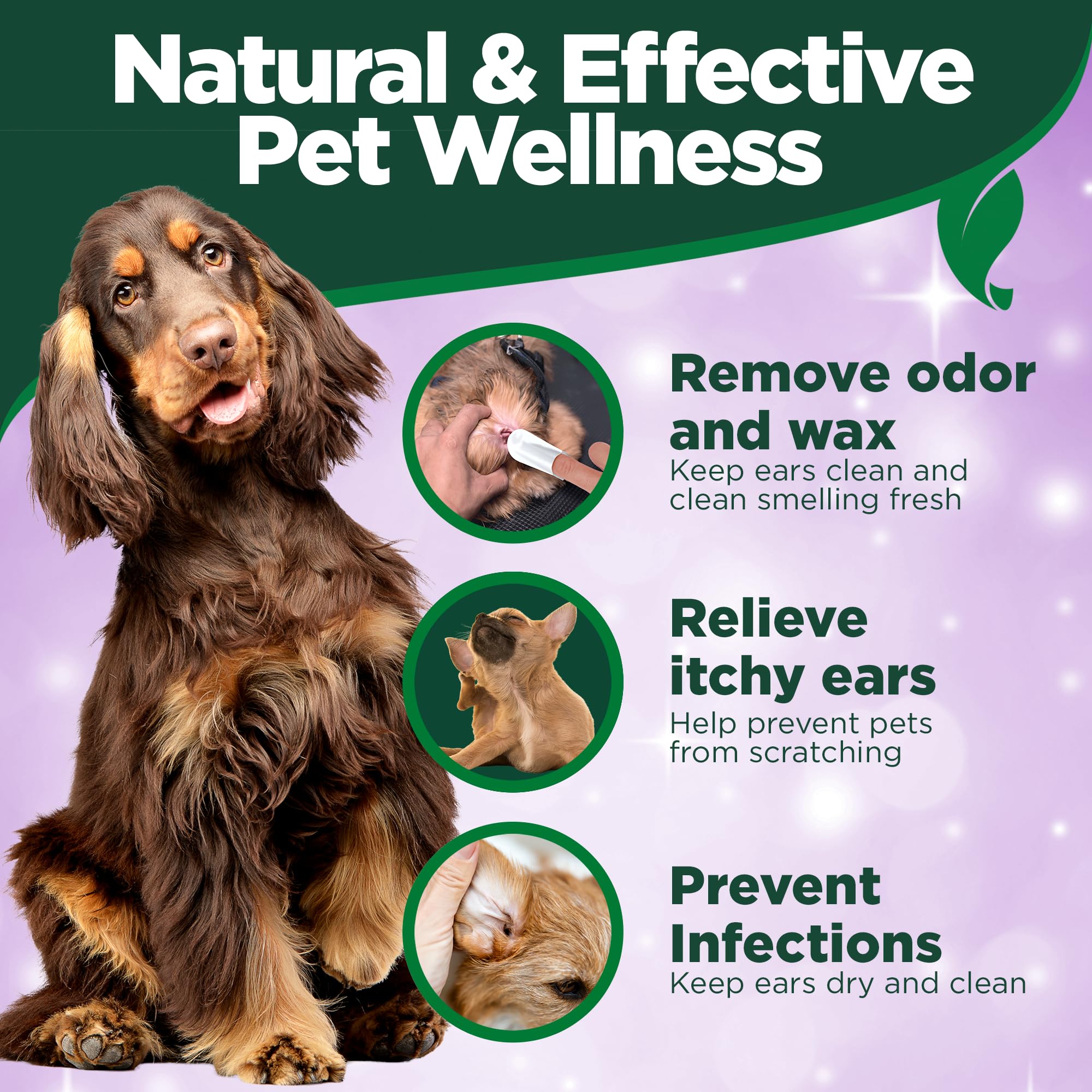Vet's Best Ear Relief Finger Wipes for Dogs - Soothes & Deodorizes | 50 Disposable Wipes 4