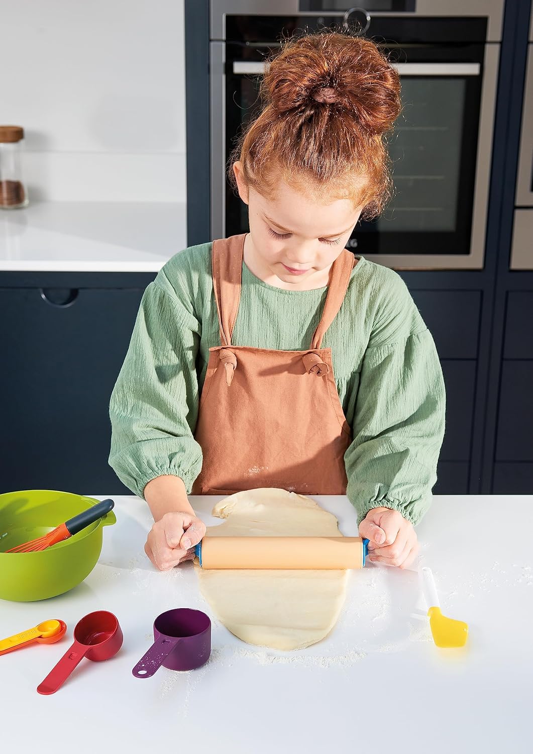 Joseph Joseph Bake Set - Toy Kitchen Playset for Kids Ages 3+ with Easy-Grip Utensils 12
