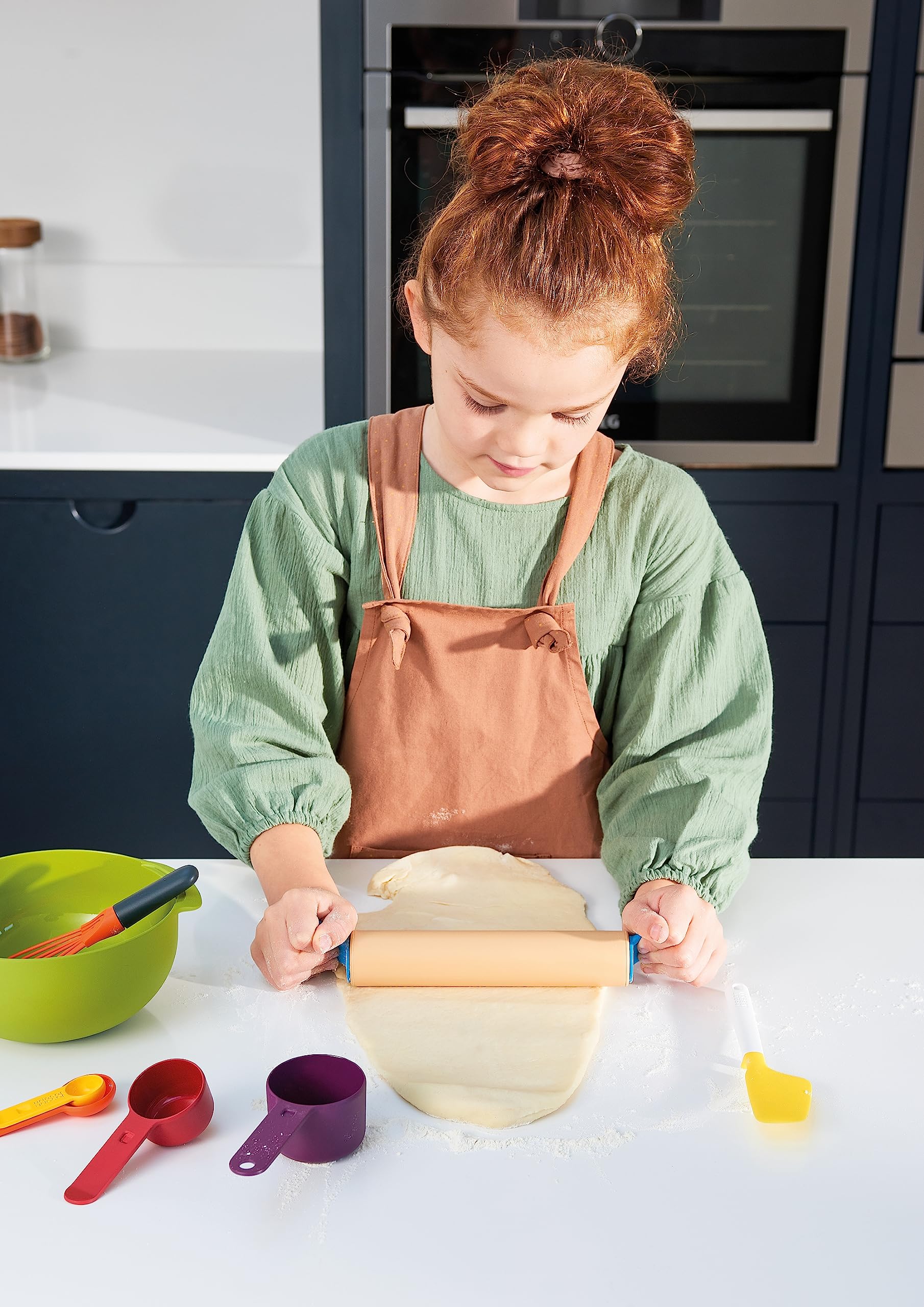 Casdon Joseph Joseph Bake Set - Toy Kitchen Playset for Kids Aged 3+ | Includes Whisk, Rolling Pin, Cups 4