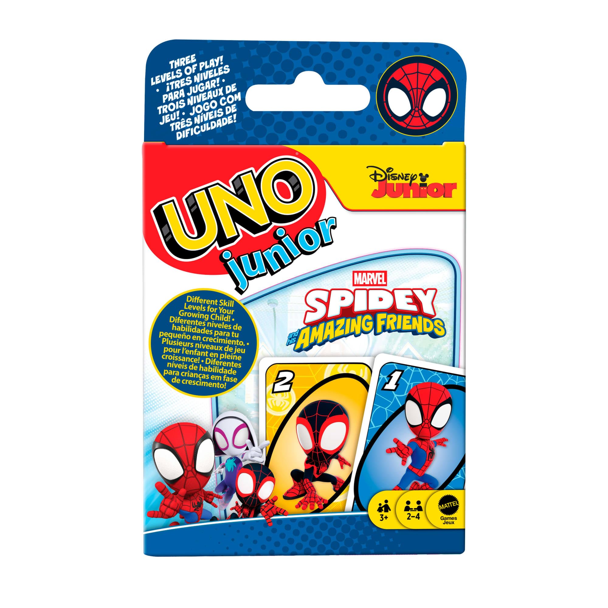 UNO Junior Marvel Spidey and His Amazing Friends Card Game - Ages 3+ | 2-4 Players | 56 Cards 2