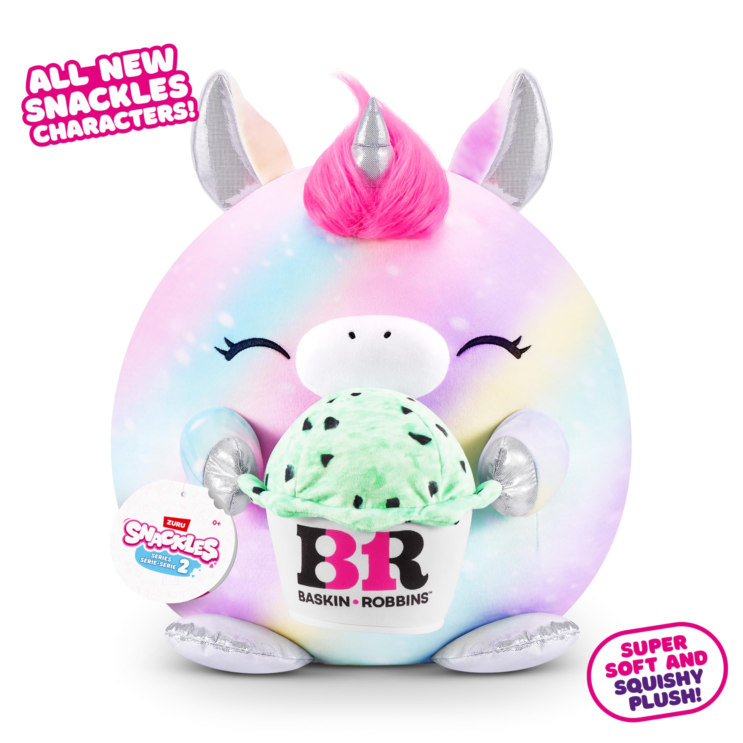 Snackles Series 2 Wave 2 - Unicorn Snack Swap Cuddly Squishy Plush, 35 cm 7