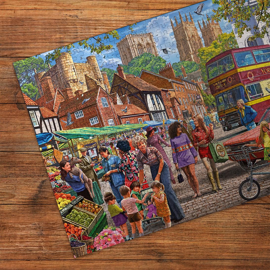 Gibsons York Market 250XL Piece Jigsaw Puzzle | Steve Crisp Art | Recycled Board 6