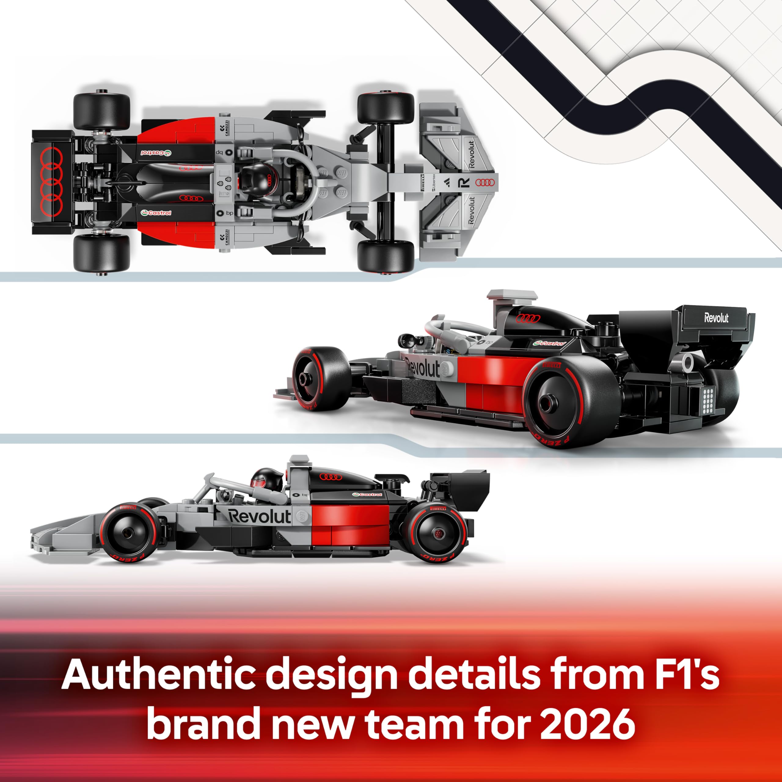 LEGO Speed Champions Audi Revolut F1 Team R26 Race Car Building Set | Model 77259 | Ages 10+ 4