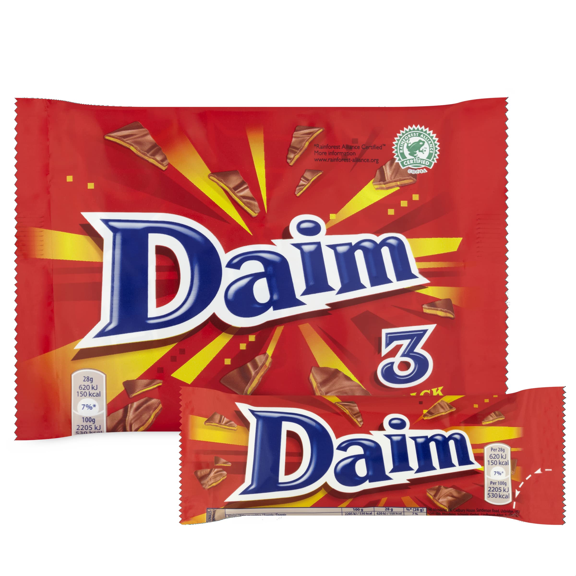 Daim - Milk Chocolate with Crunchy Almond Caramel Bars 84g (Pack of 24 Multipacks) 3