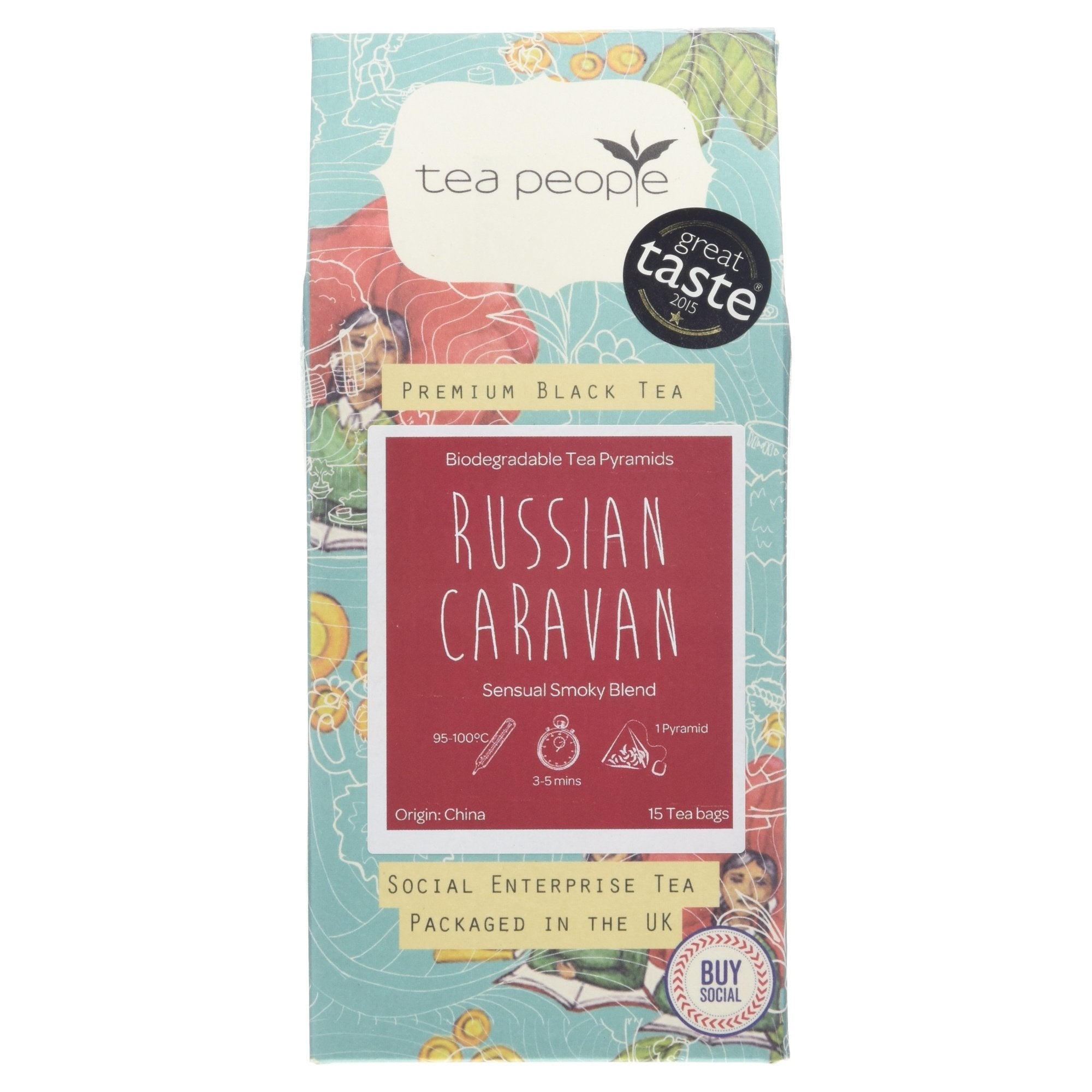 Tea People Russian Caravan - 15 Biodegradable Tea Pyramids 1