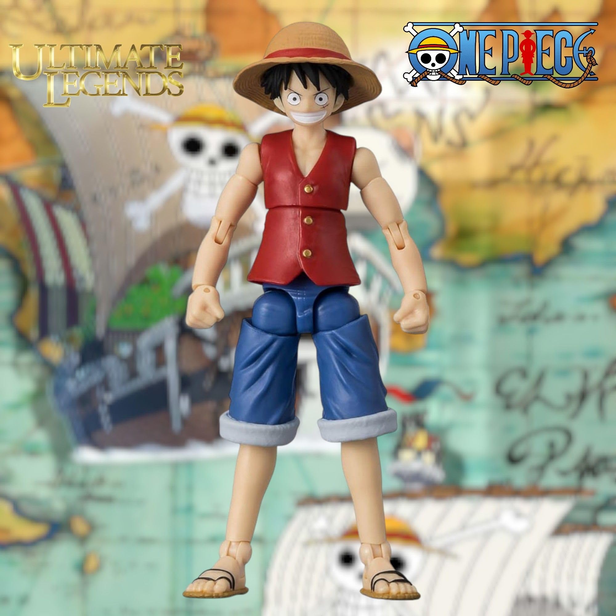 BANDAI Ultimate Legends Luffy Action Figure - 12.5cm Posable Figure with Accessories | Standard Edition