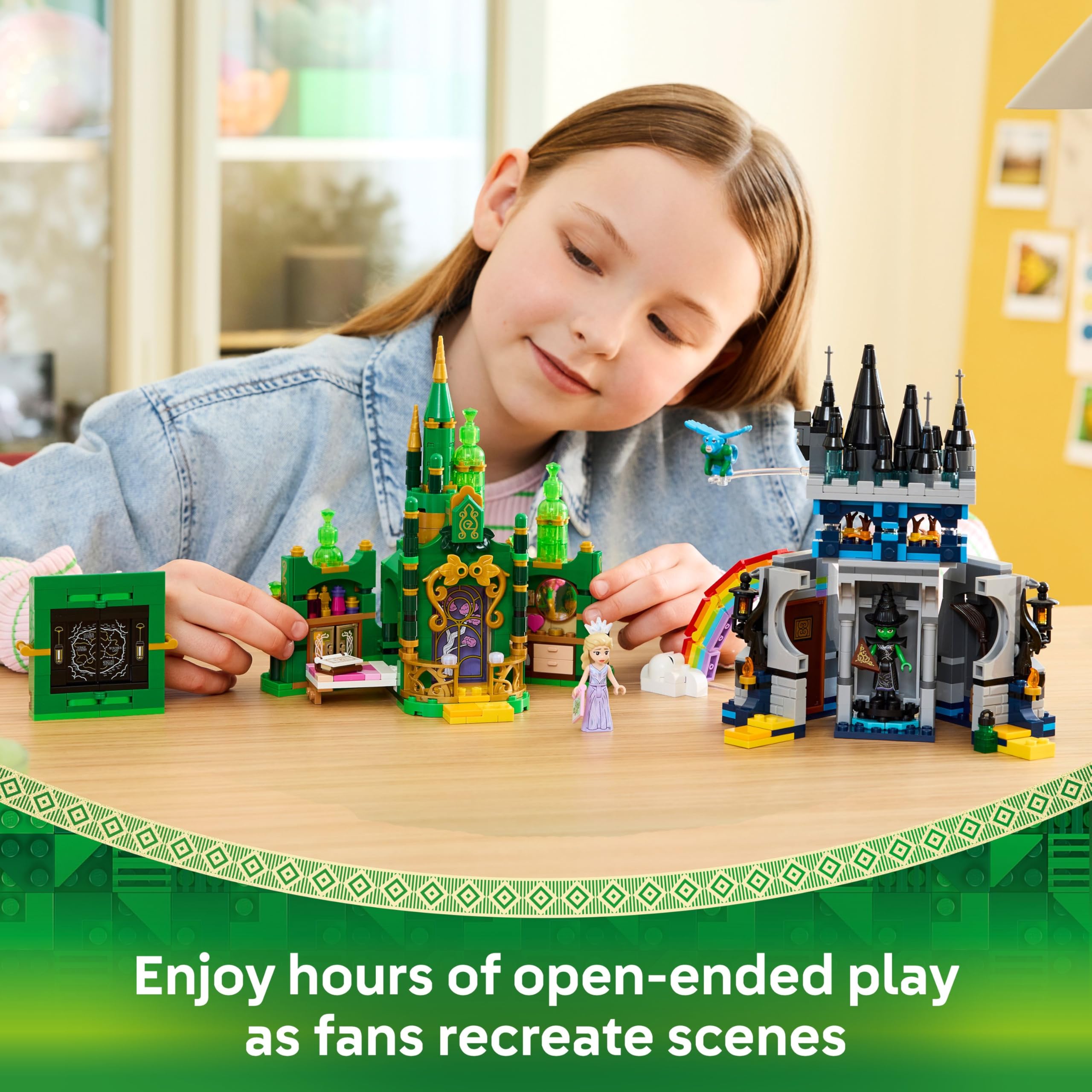 LEGO Wicked Emerald City & Kiamo Ko Castle Playset - 860-Piece Building Set for Kids 9+ 3