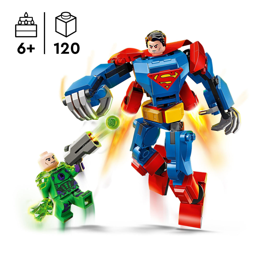 LEGO DC Superman Mech vs. Lex Luthor - Super Heroes Building Playset for Kids 6+