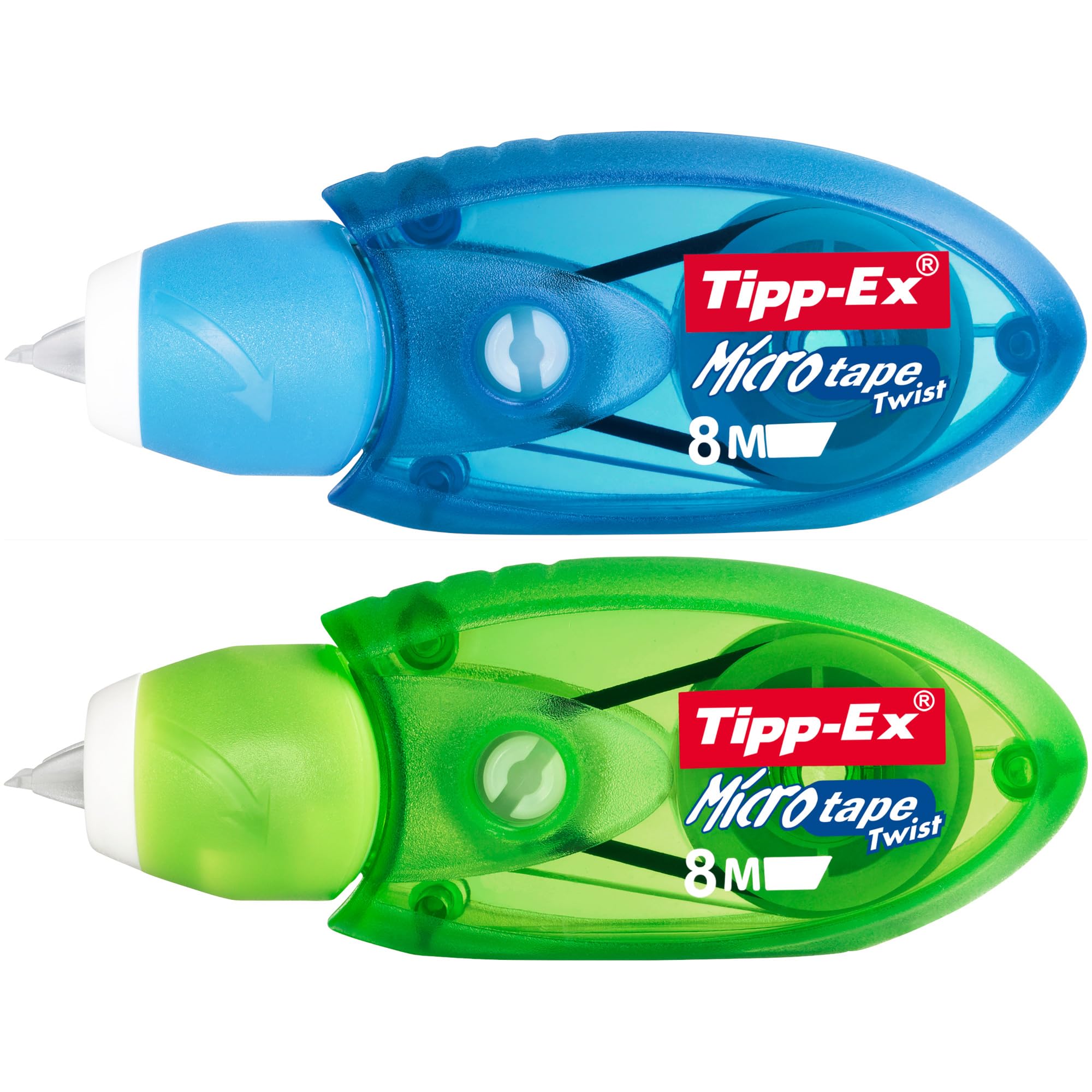 BIC Micro Tape Twist Correction Tape - 3 Units Assorted Colors | 8m Length