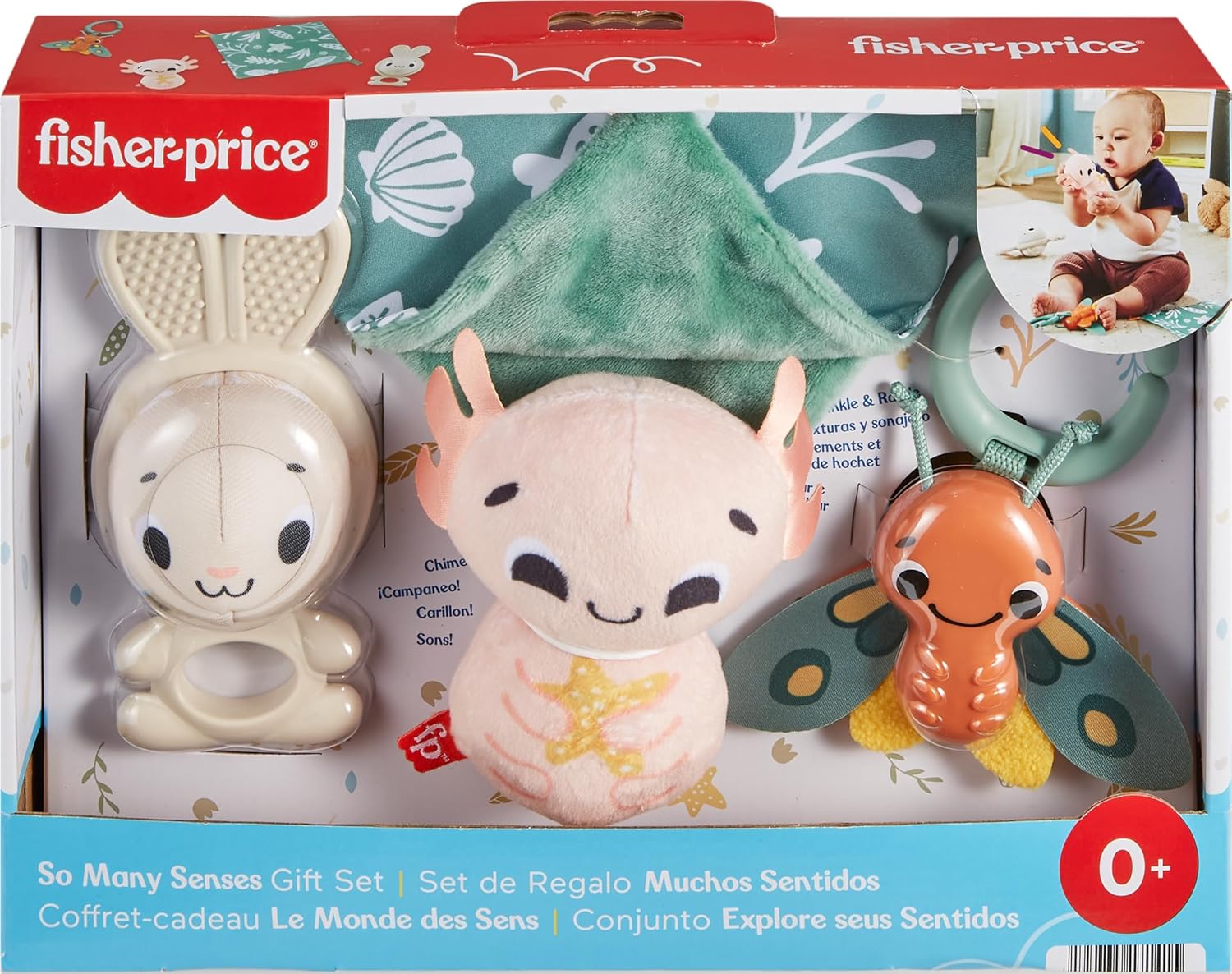 Fisher-Price So Many Senses Gift Set - 4pc Baby Sensory & Fine Motor Toy Set for Newborns 2
