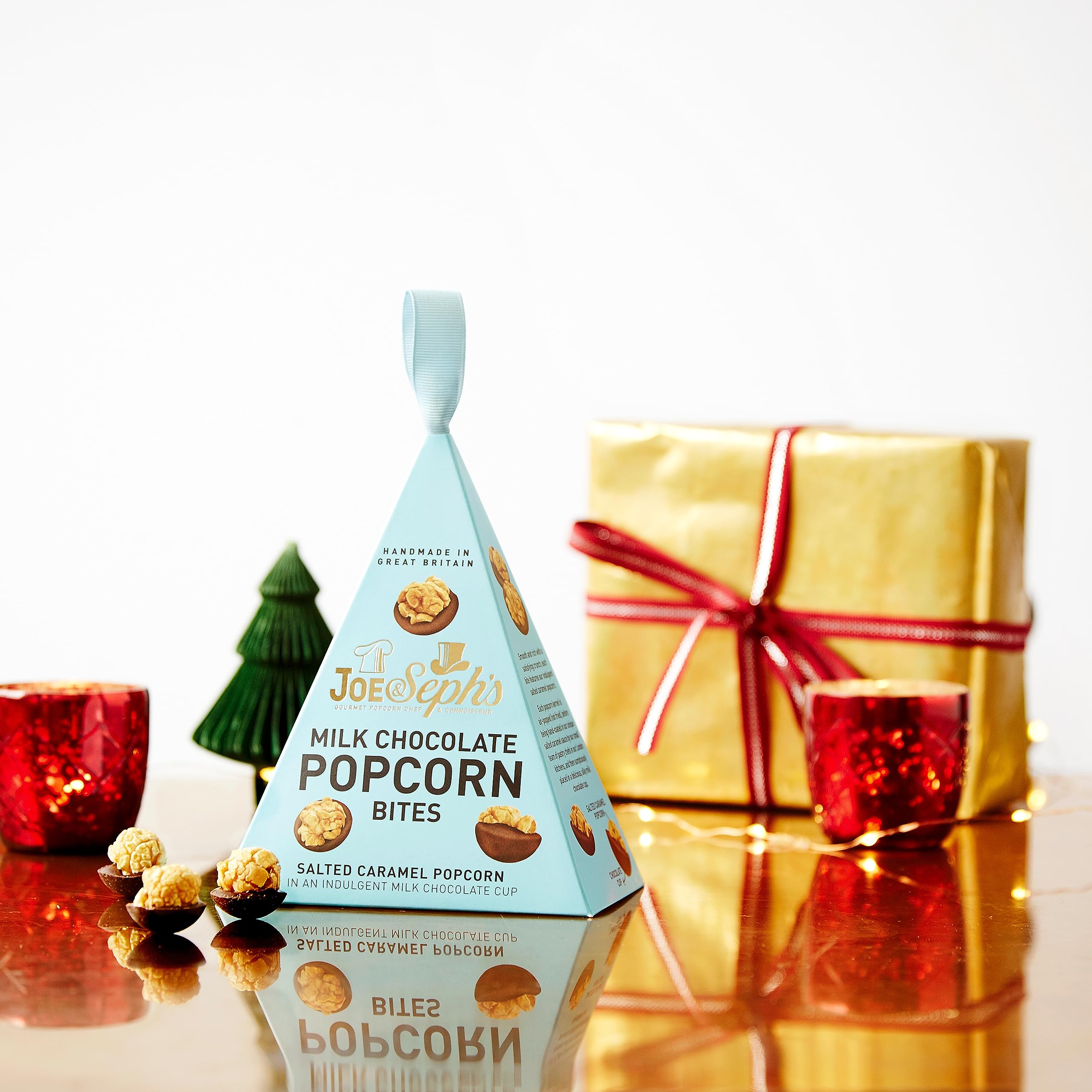 Joe & Seph's Milk Chocolate Popcorn Bites Gift Box - Salted Caramel Popcorn in Milk Chocolate, 45g 2