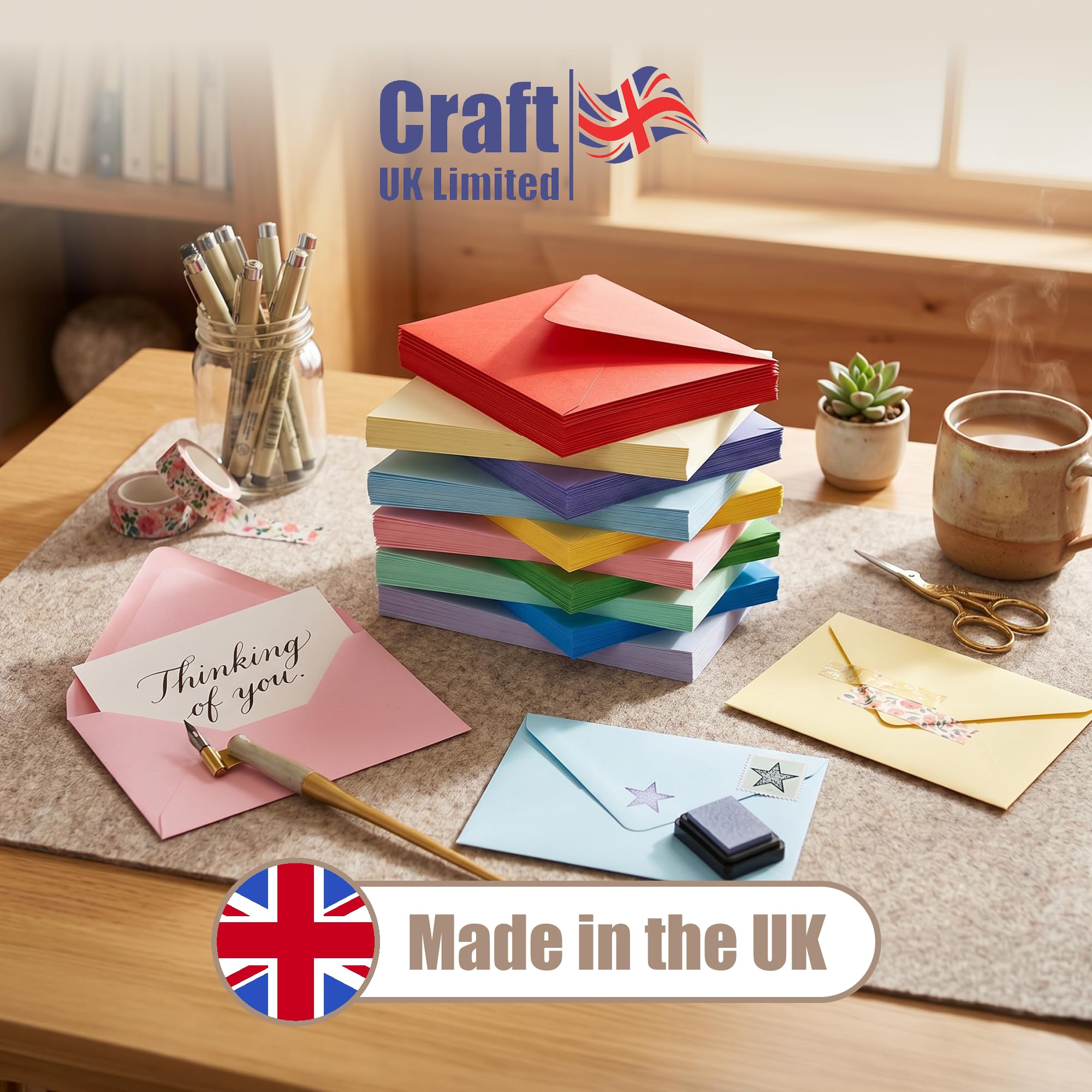 Craft UK Limited - 200 C6 Envelopes | Brights & Pastels Colour Assortment | FSC-Certified Paper 3