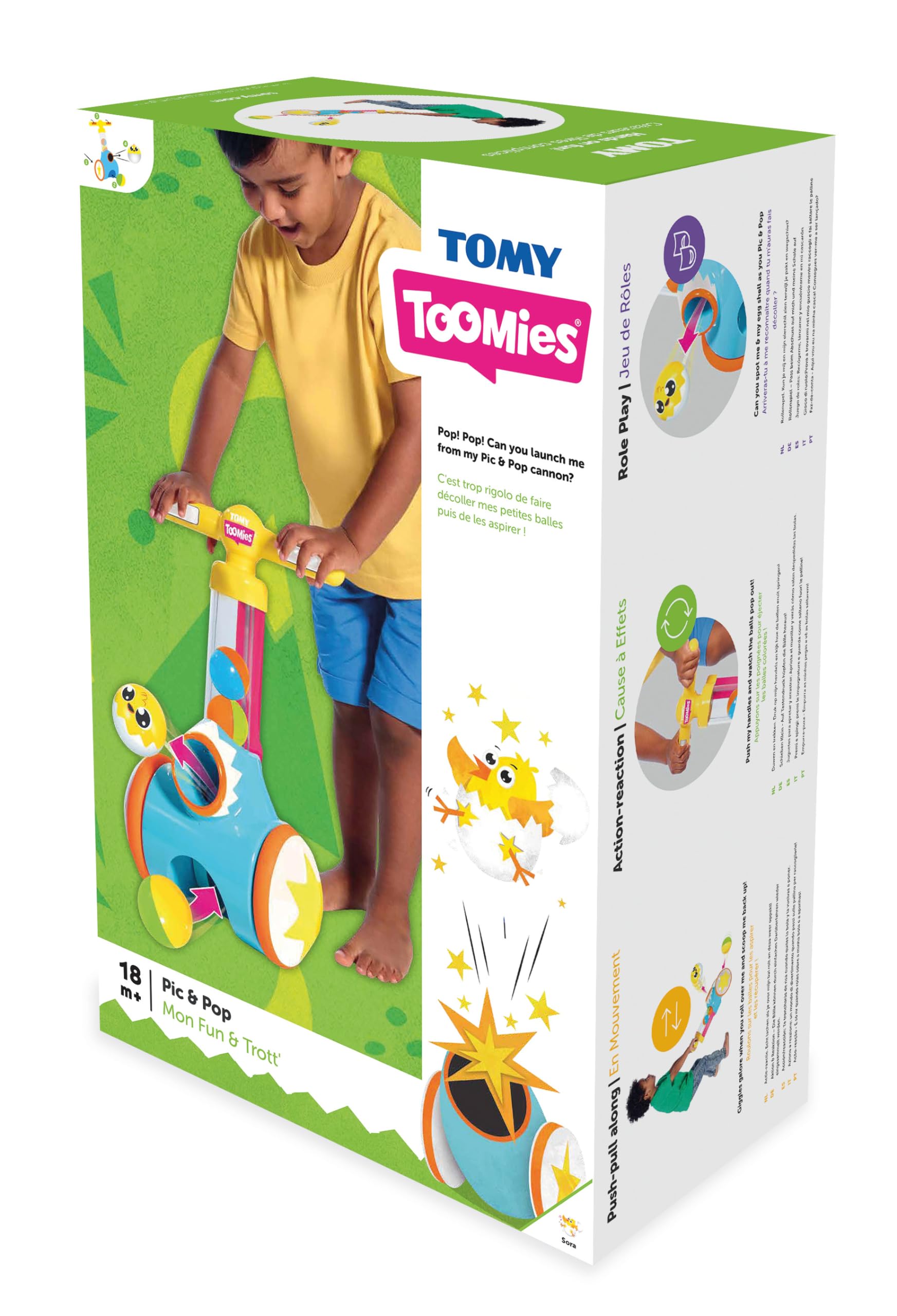 Toomies Pic and Pop Push Along Baby Toy - Toddler Ball Popper with Collector | Ages 18 Months+ 2